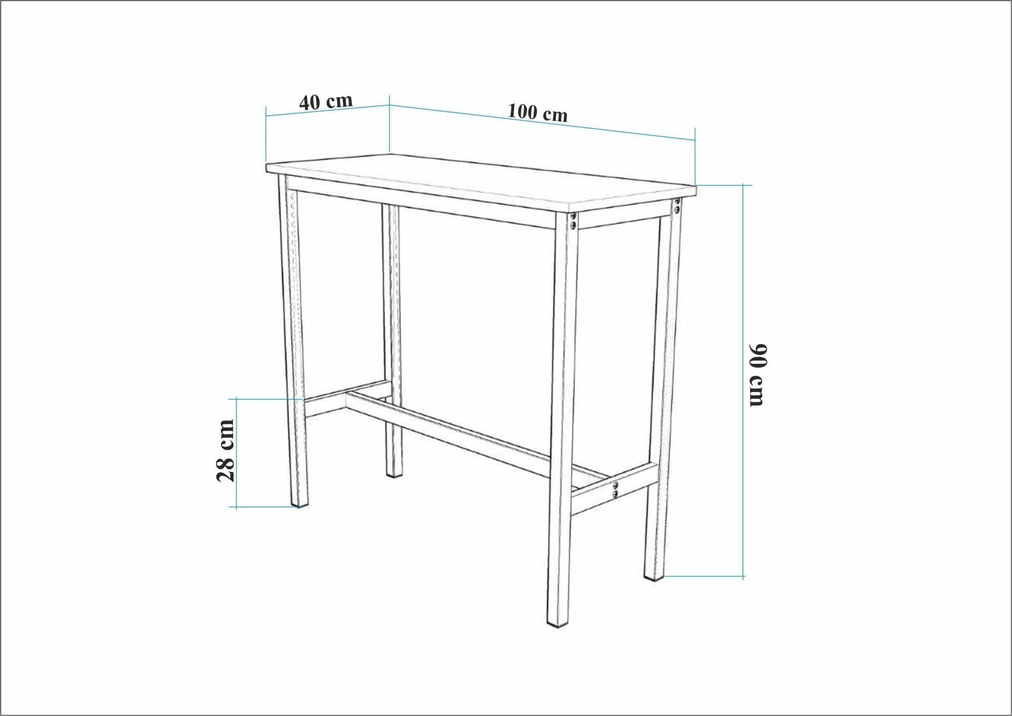 Mola Set 100 - Barok schwarz - 2 Barhocker mit Tisch