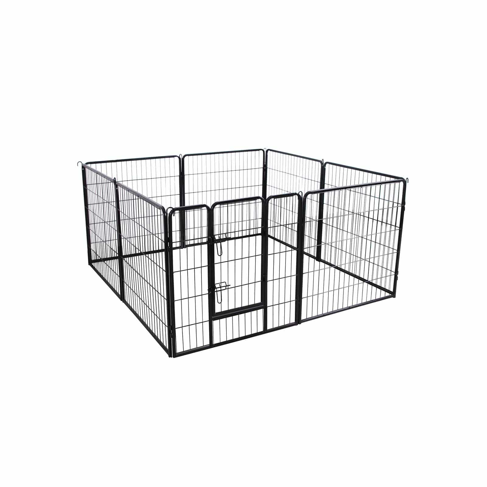 Hundelaufstall Achteck schwarz-PPK88H