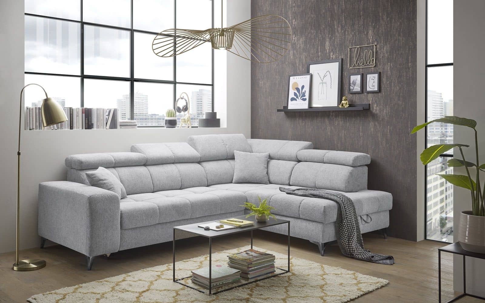 Ecksofa mit elektronischer Wallaway-Funktion - Sydney