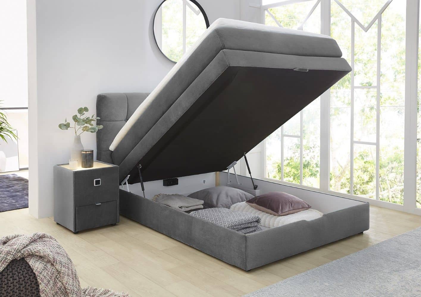 Boxspringbett Amy 140x200 & 180x200 mit Bettkasten – Jockenhöfer