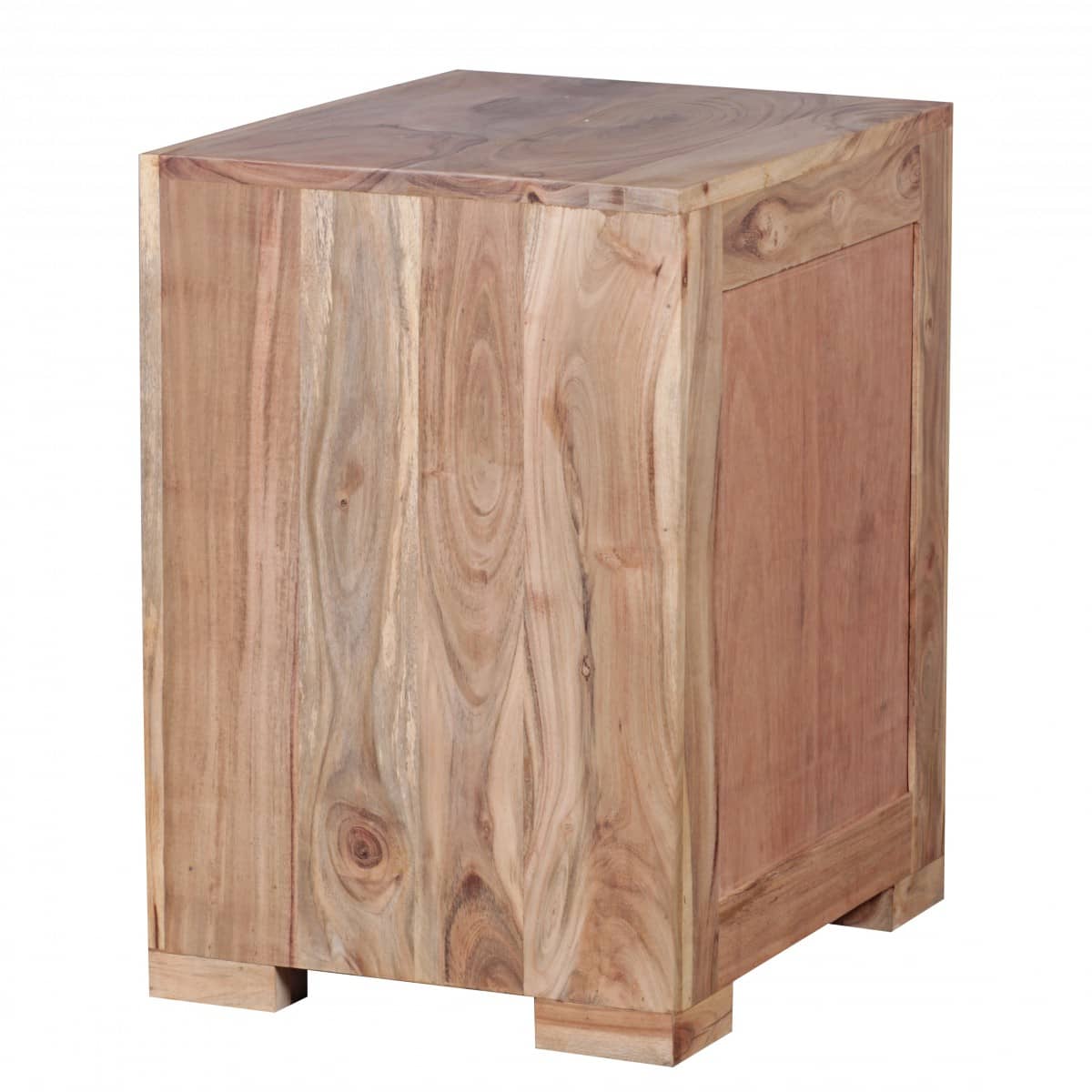 Nachttisch MUMBAI Massivholz Akazie Design Nachtkommode 60 cm mit Schublade und Tür Nachtschrank für Boxspringbett Nachttisch MUMBAI Massivholz Akazie Design Nachtkommode 60 cm mit Schublade und Tür Nachtschrank für Boxspringbett