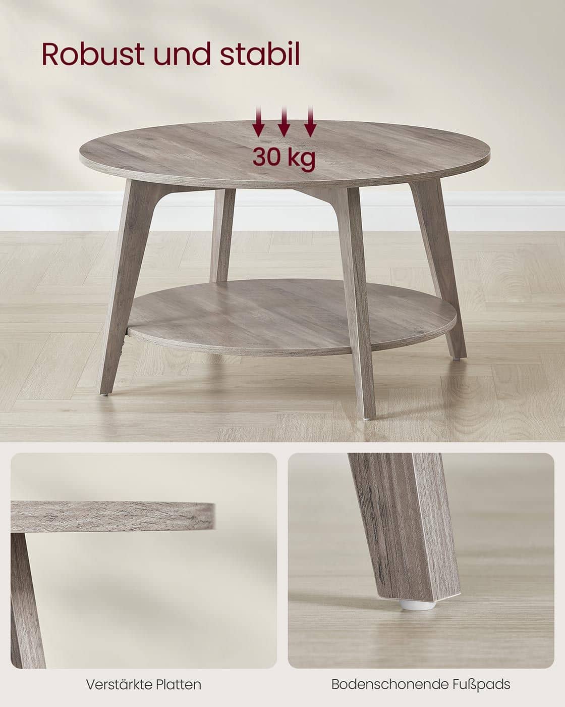 Couchtisch 2 Ebenen einfach zu montieren Couchtisch 2 Ebenen einfach zu montieren