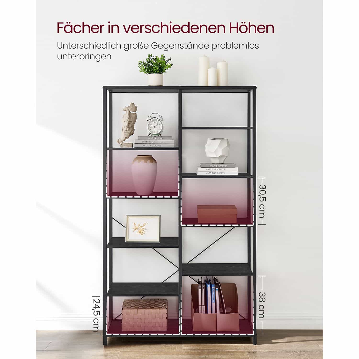 Bücherregal mit 5 Ebenen-LLS155B56 Bücherregal mit 5 Ebenen-LLS155B56