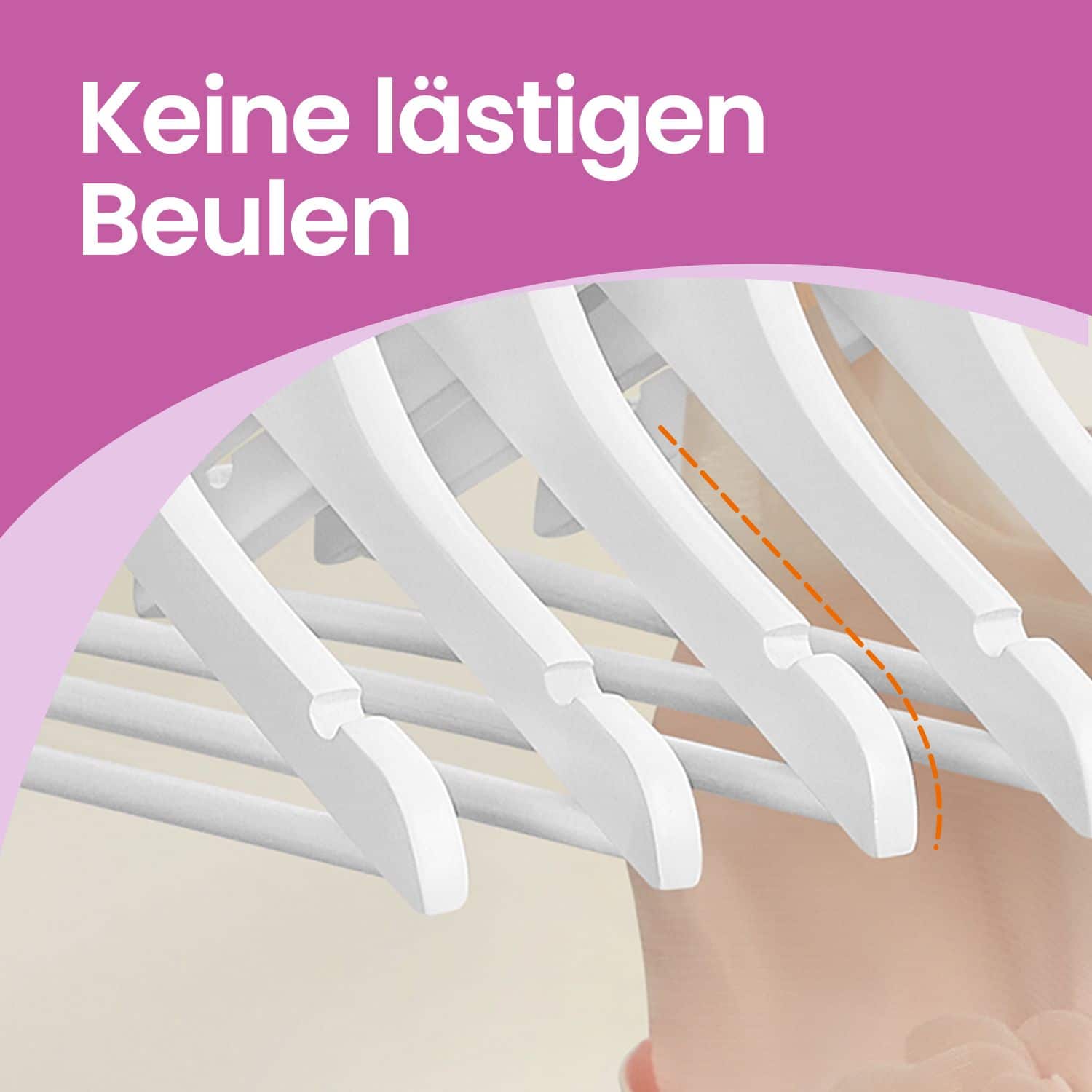 Kinderbügel Ahornholz 20 Stück Weiß Kinderbügel Ahornholz 20 Stück Weiß