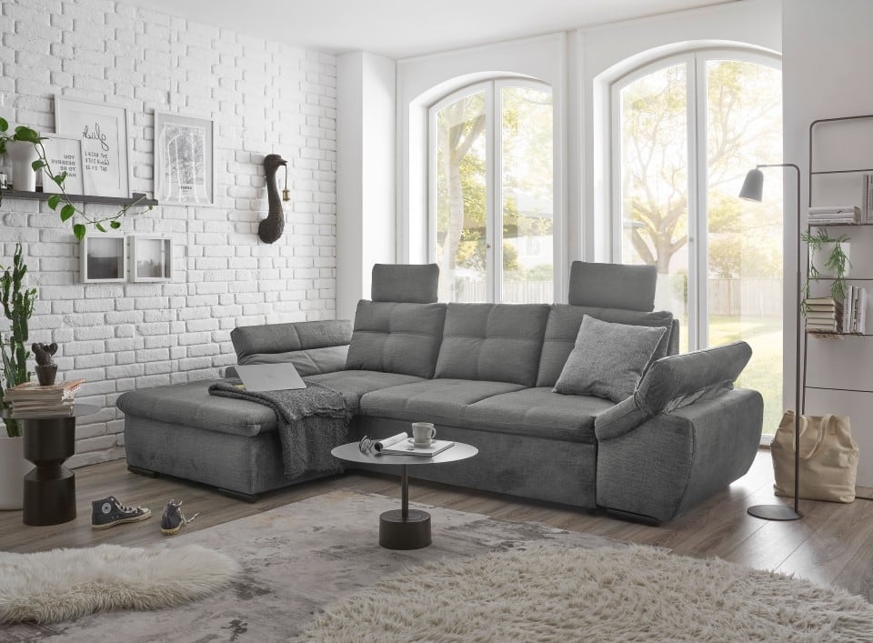 Entspannung pur: Das Alija Sofa in Grau mit Luxus-Features