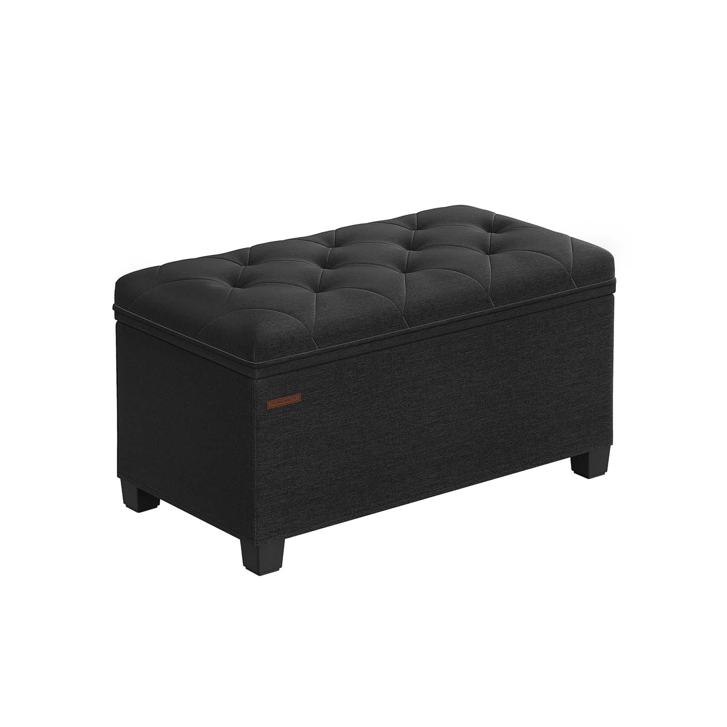 Sitzhocker mit Stauraum 40 x 76 x 40 cm tintenschwarz