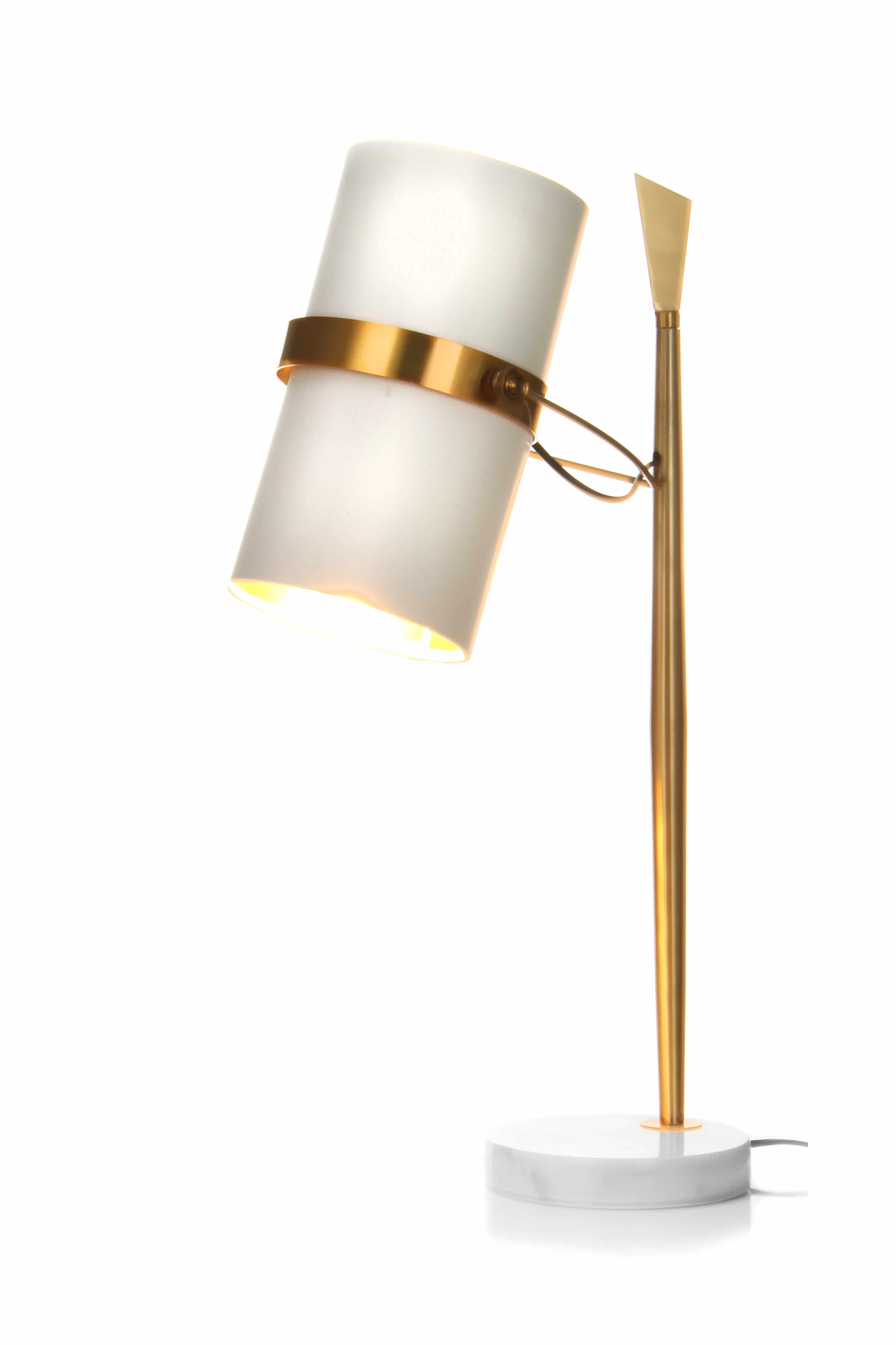 Tischlampe Novum 210 Weiß / Gold Tischlampe Novum 210 Weiß / Gold