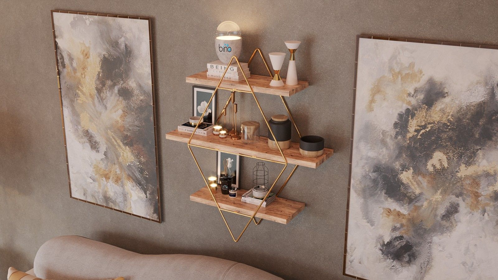 Prizma - gold - Wandregal Prizma - gold - Wandregal