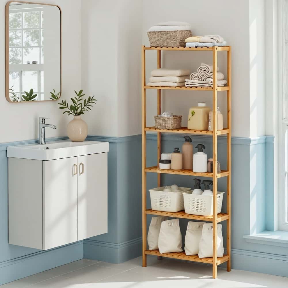 Schuhregal aus Bamboo, 6 Ebenen, Pflanzenständer Schuhregal aus Bamboo, 6 Ebenen, Pflanzenständer