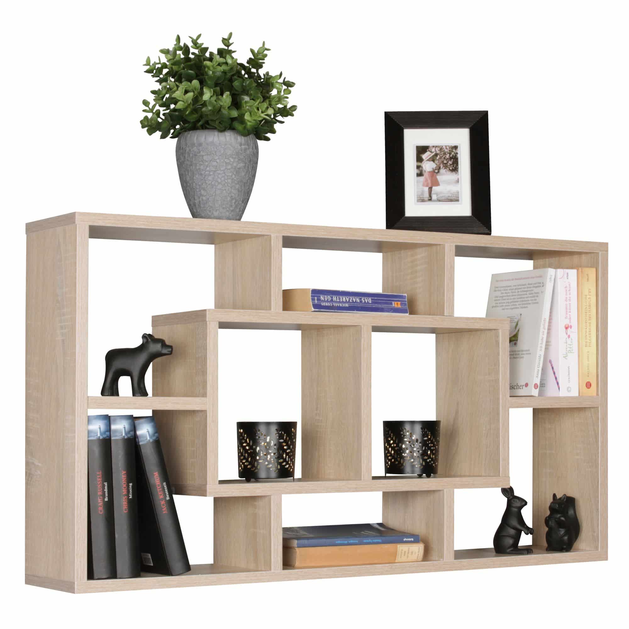 44698-WOHNLING-Wandregal-ALEX-sonoma-85-x-47-5-x-16EpMC4v0YqvMmr Wandregal PAOLA sonoma 85 x 47,5 x 16 cm MDF-Holz Hängeregal modern