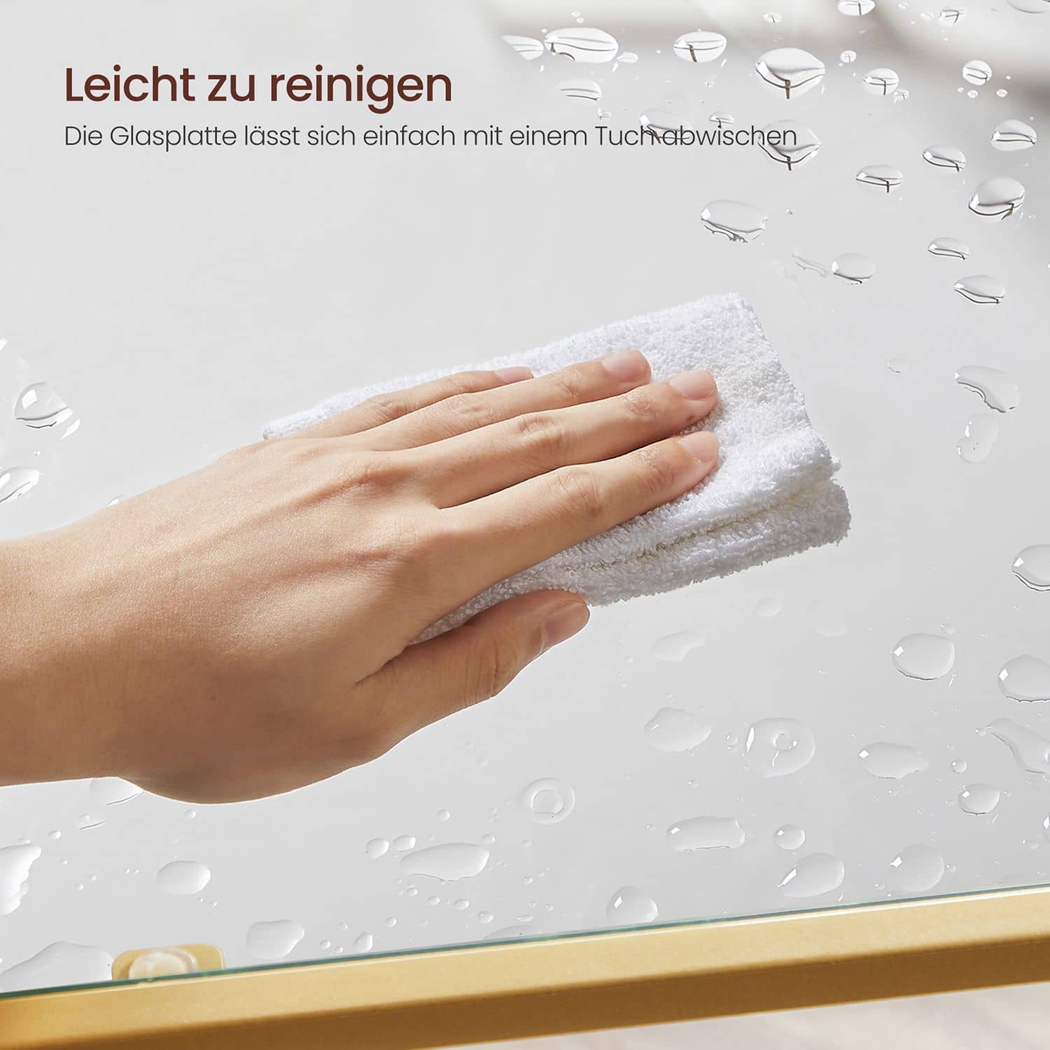 Konsolentisch moderner Sofatisch goldfarben-transparent-LGT036A01 Konsolentisch moderner Sofatisch goldfarben-transparent-LGT036A01