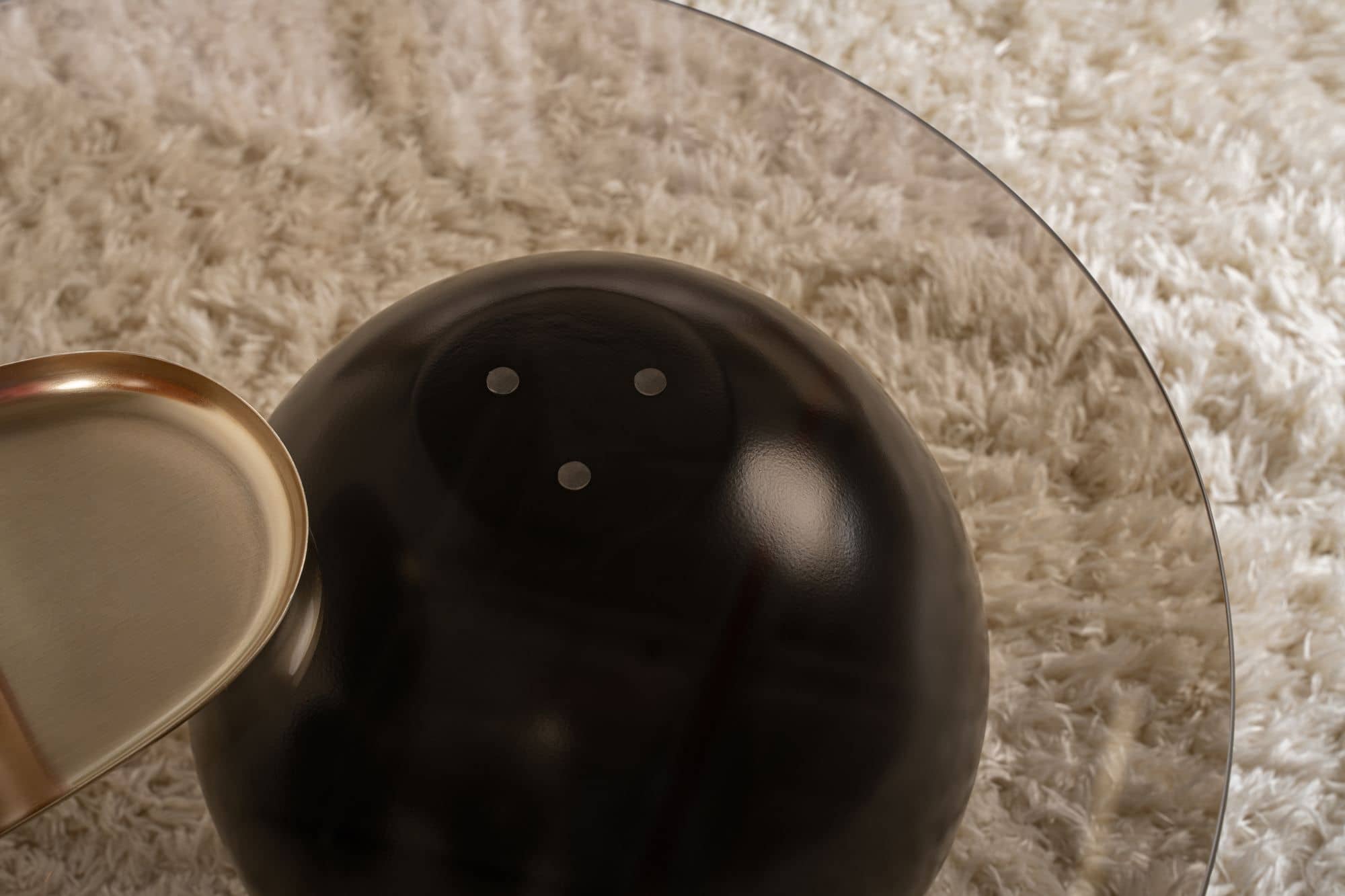 Sphere - schwarz, grau - Couchtisch