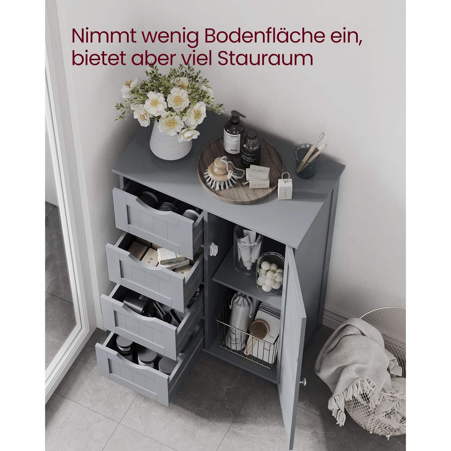 Badezimmerschrank mit 4 Schubladen Badezimmerschrank mit 4 Schubladen