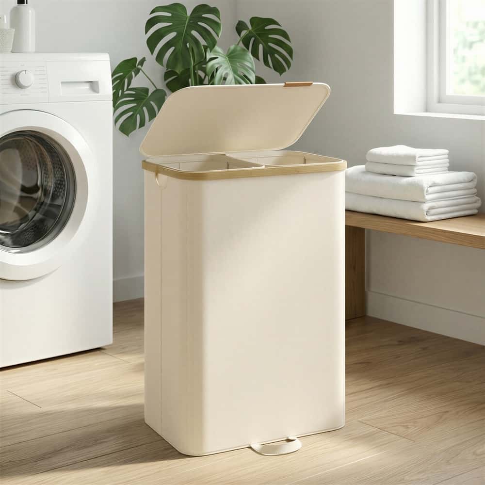 Wäschekorb mit Deckel, Wäschesammler, Wäschesortierer Wäschekorb mit Deckel, Wäschesammler, Wäschesortierer