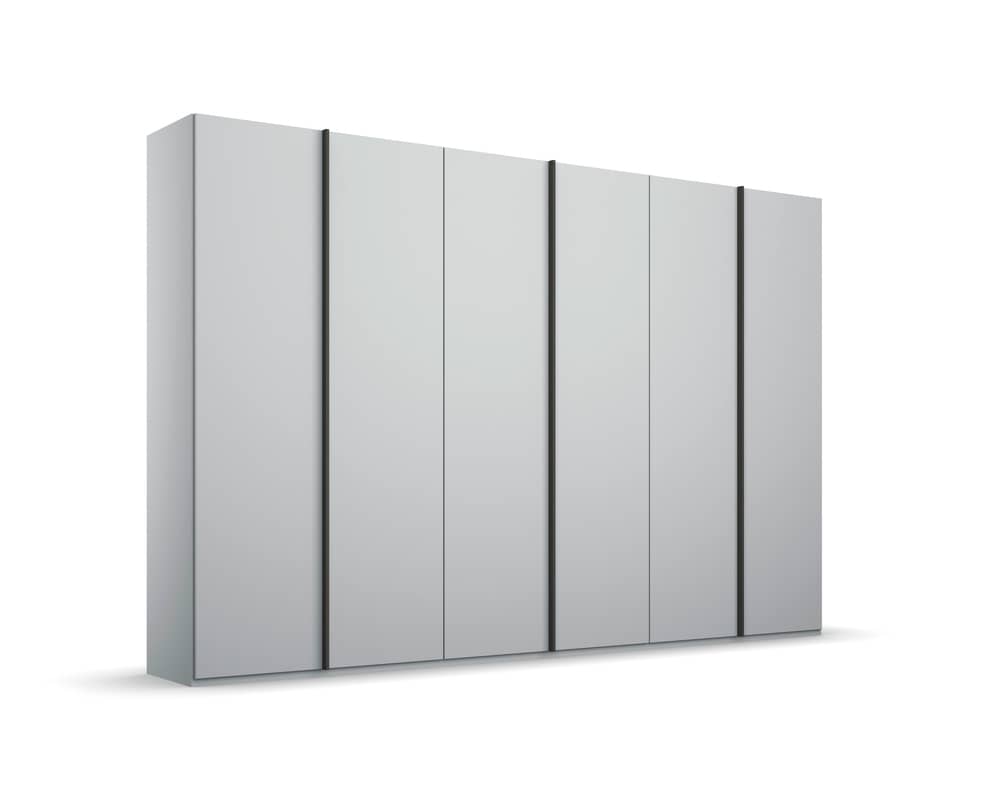 6-türiger Kleiderschrank SKAT Meridian von Rauch - Alpinweiß, Seidengrau, Graphit, Soft-Close, Made in Germany