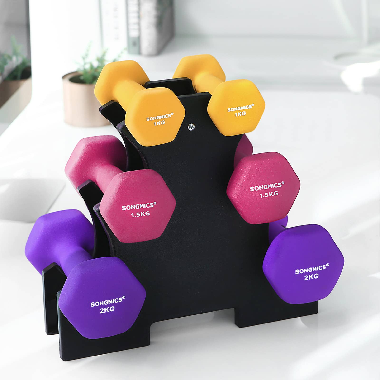 Kurzhantel-Set mit Hantelständer-B34SYL609B02 Kurzhantel-Set mit Hantelständer-B34SYL609B02