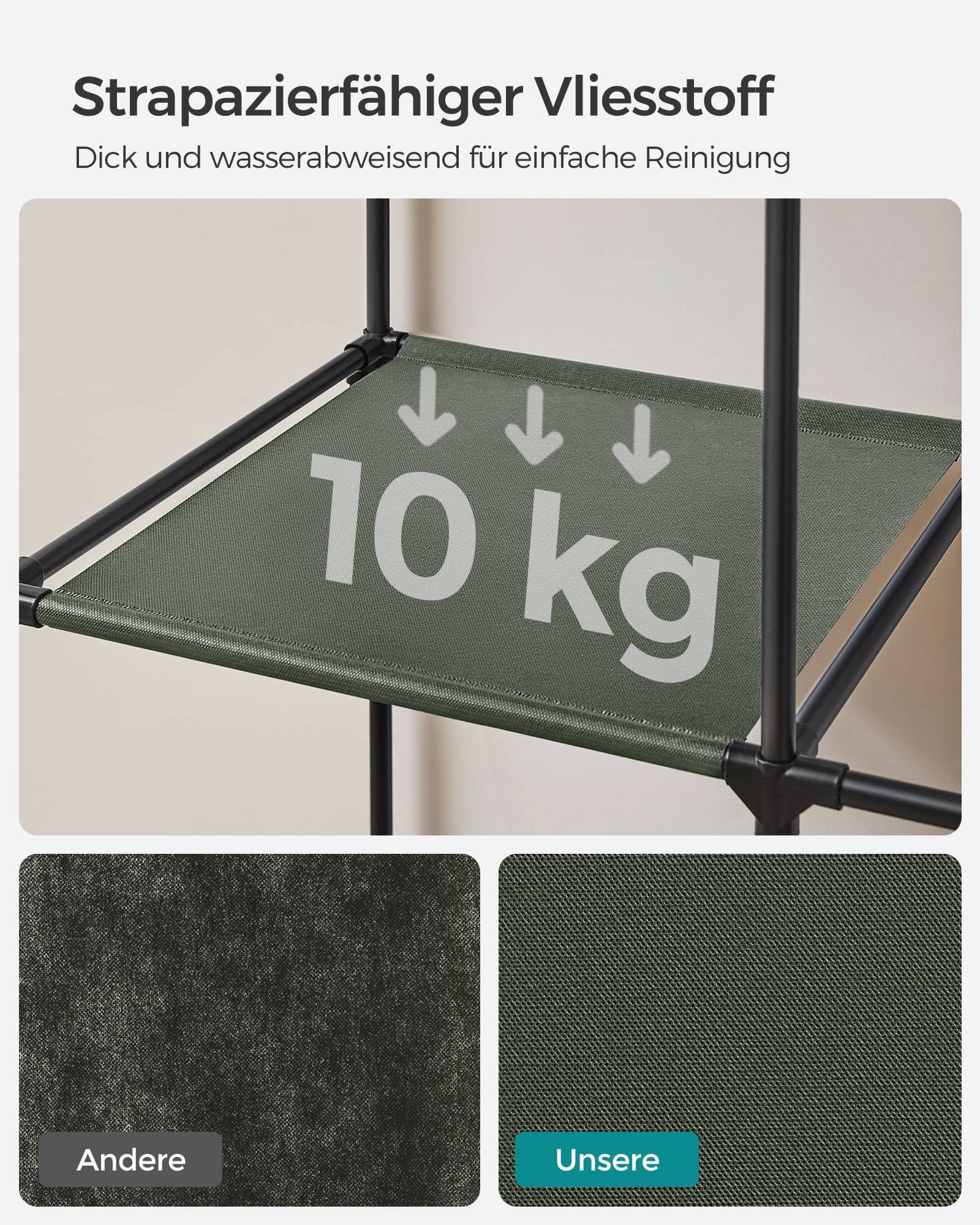 Kleiderschrank Stoffschrank faltbare Garderobe mit Kleiderstangen Kleiderschrank Stoffschrank faltbare Garderobe mit Kleiderstangen