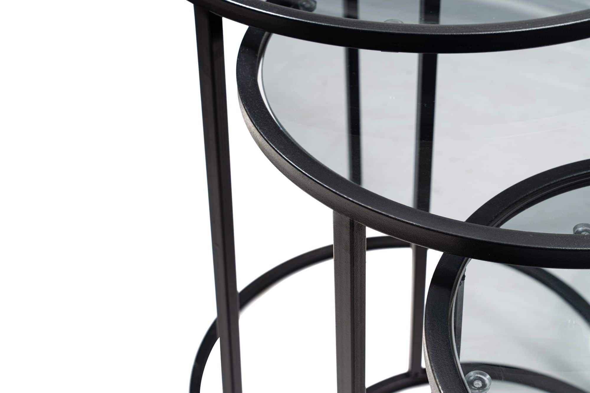 Alya - schwarz - 3er Satztisch Alya - schwarz - 3er Satztisch