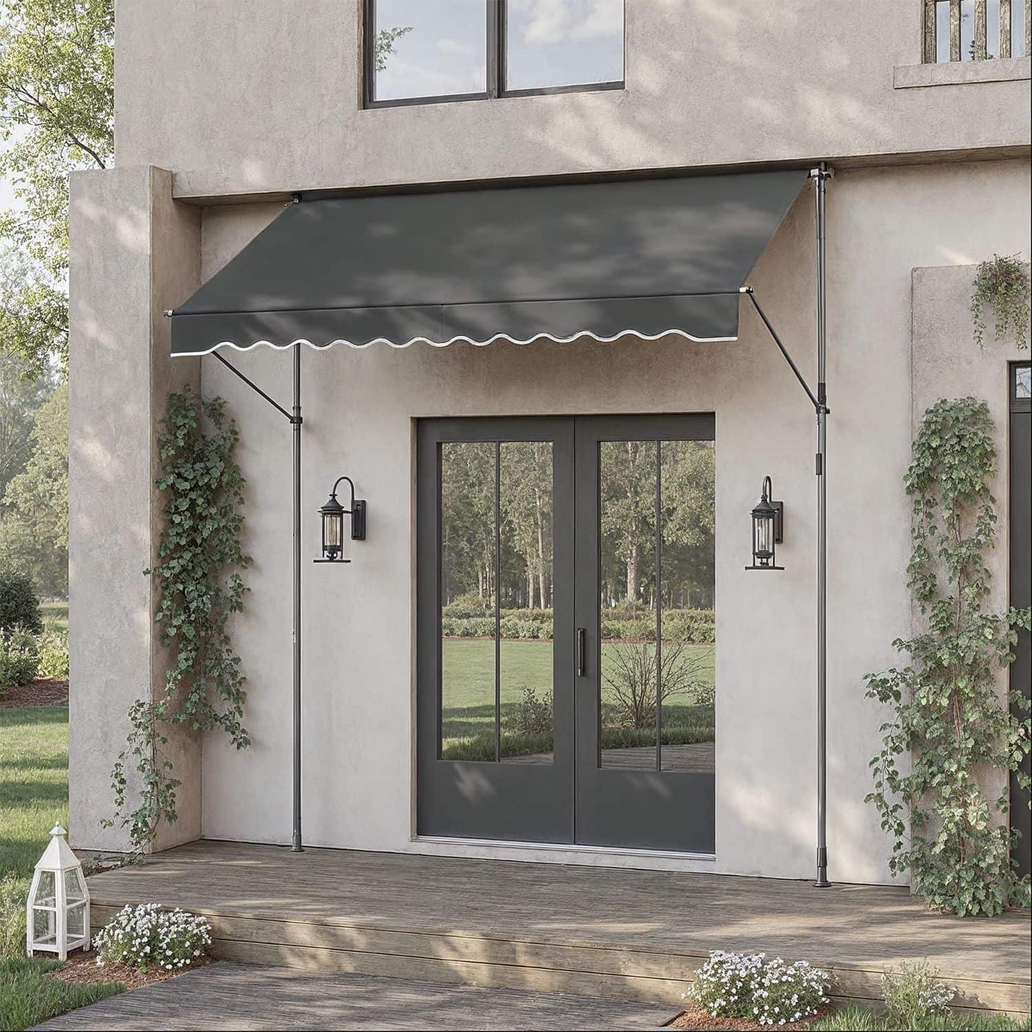 Klemmmarkise, Balkonmarkise, höhenverstellbar