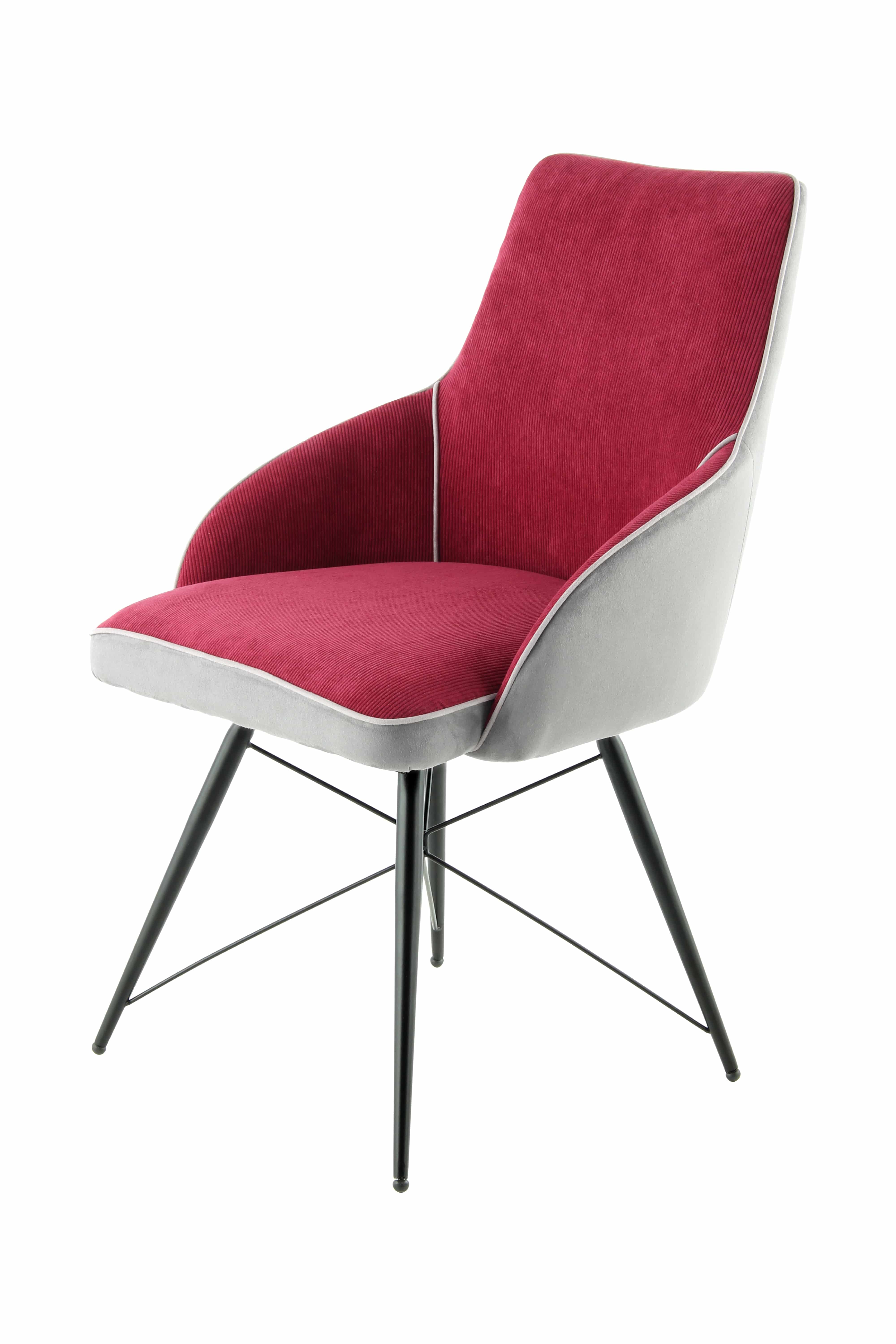 Stuhl Carol 125 Grau / Rot Stuhl Carol 125 Grau / Rot