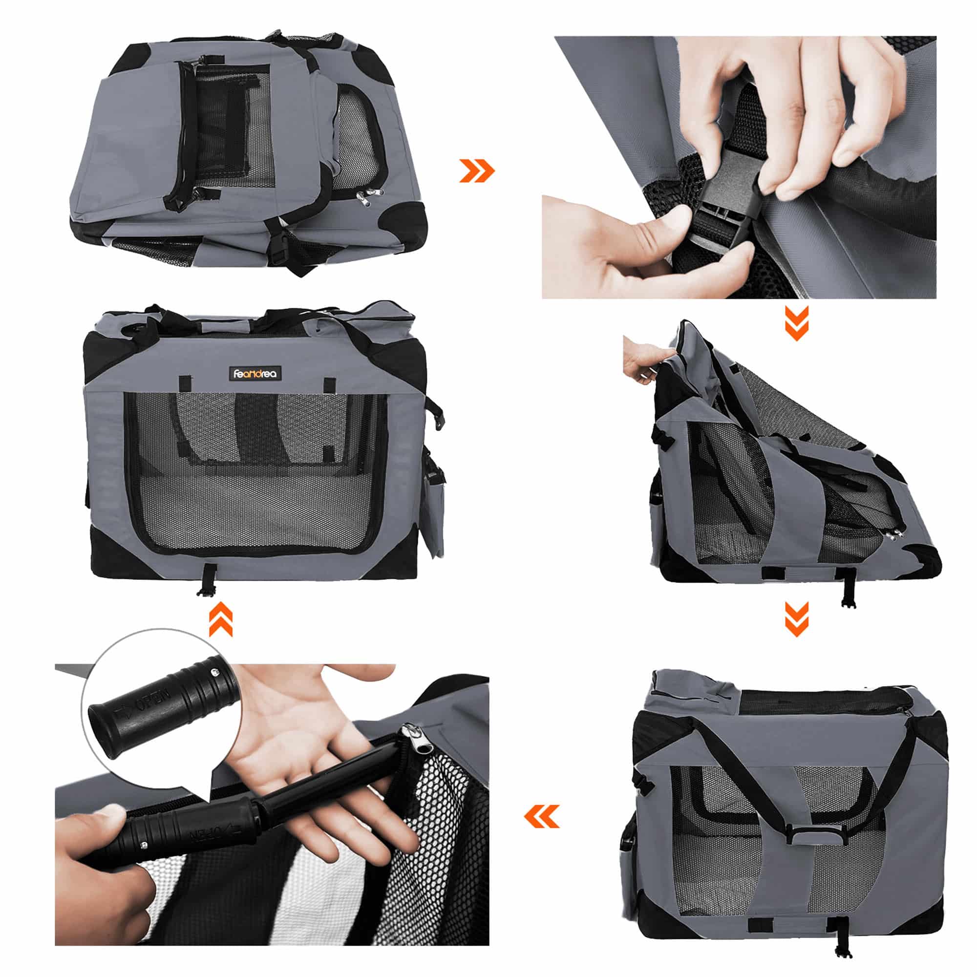 Transportbox für Haustiere Grau-PDC70GY Transportbox für Haustiere Grau-PDC70GY