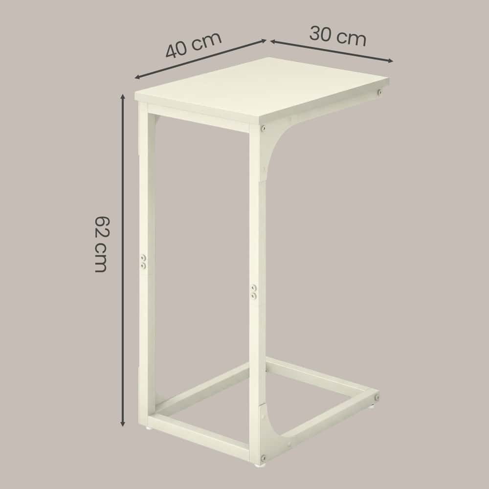 Beistelltisch mit Metallgestell, Beistelltisch für Wohnzimmer, Schlafzimmer
