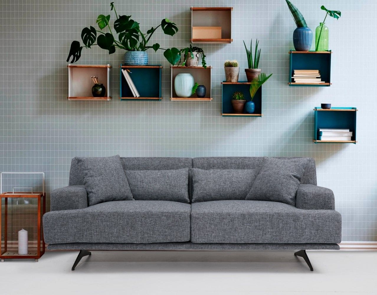 2-Sitzer Sofa Bentley Mikrofaser Beige oder Grau 2-Sitzer Sofa Bentley Mikrofaser Beige oder Grau