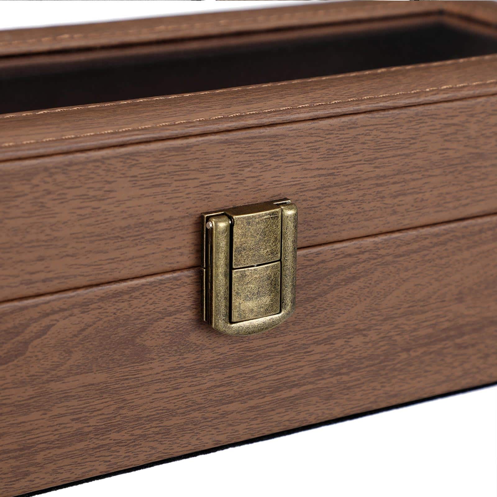 Uhrenbox mit 6 Fächern Braun-JWB006K01