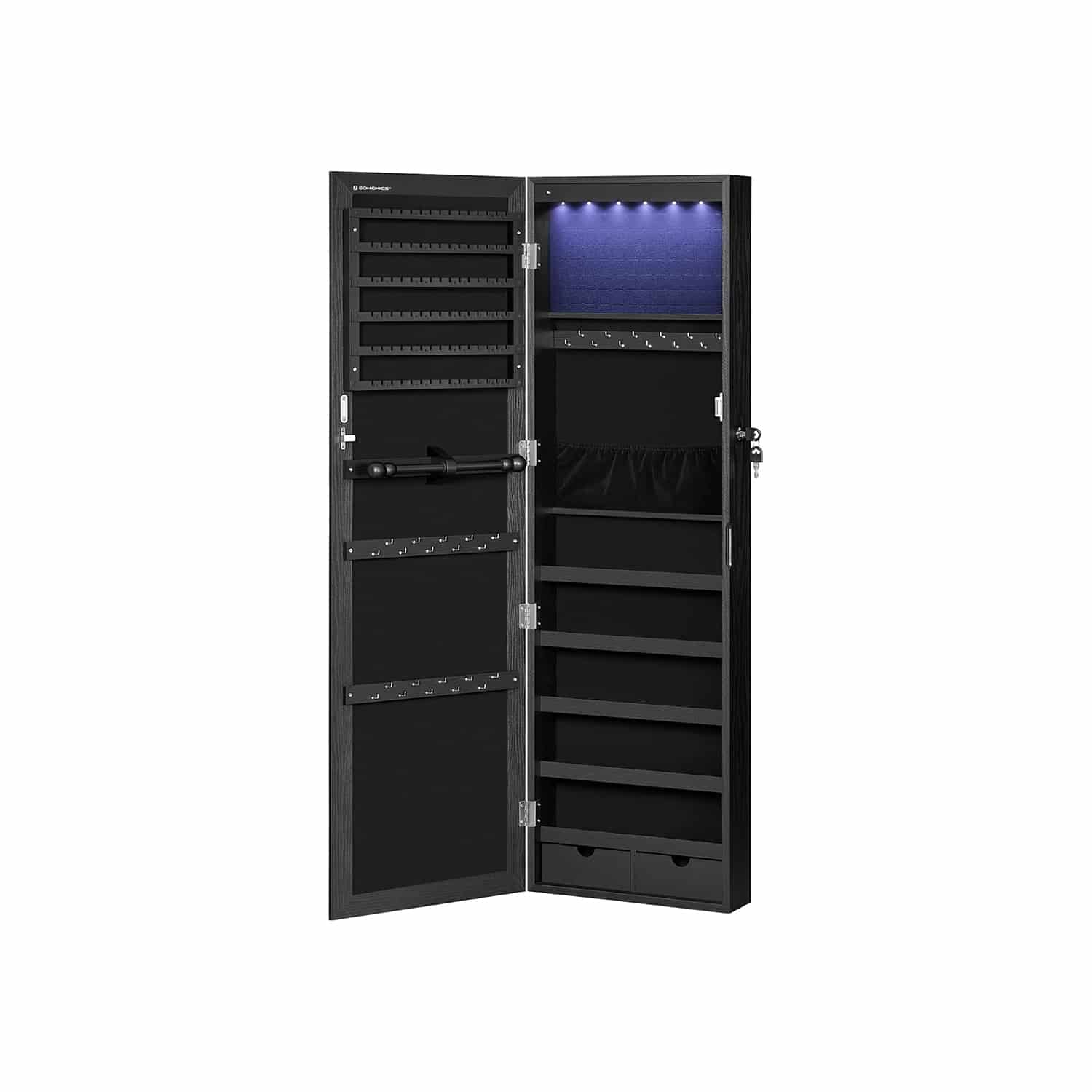Schmuckschrank mit Spiegel hängend Schmuckschrank mit Spiegel hängend