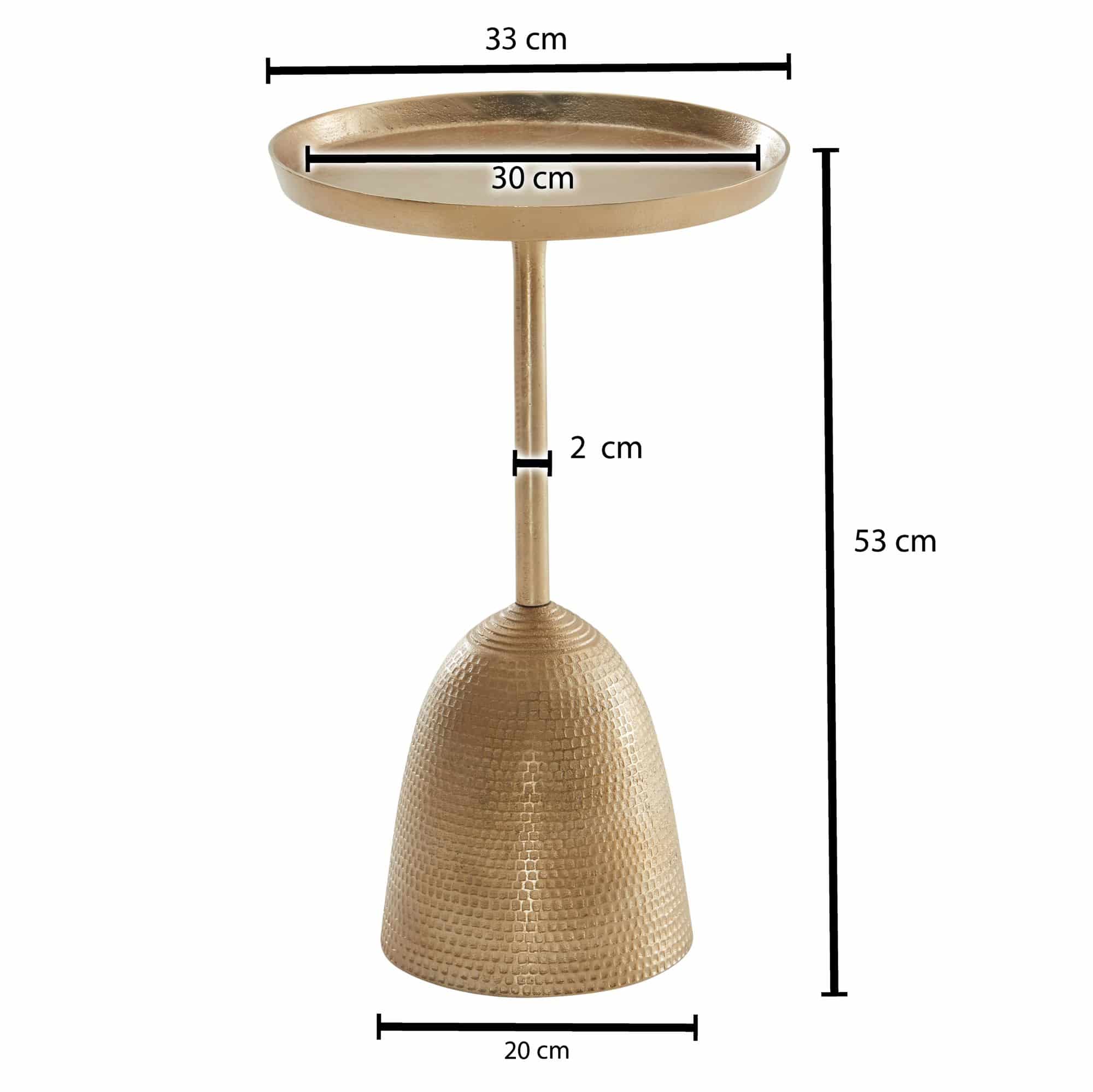 74494-Wohnling-Beistelltisch-gold-33x33x53-cm-WL6-670-2 Beistelltisch Gold 33x33x53 cm Anstelltisch Aluminium