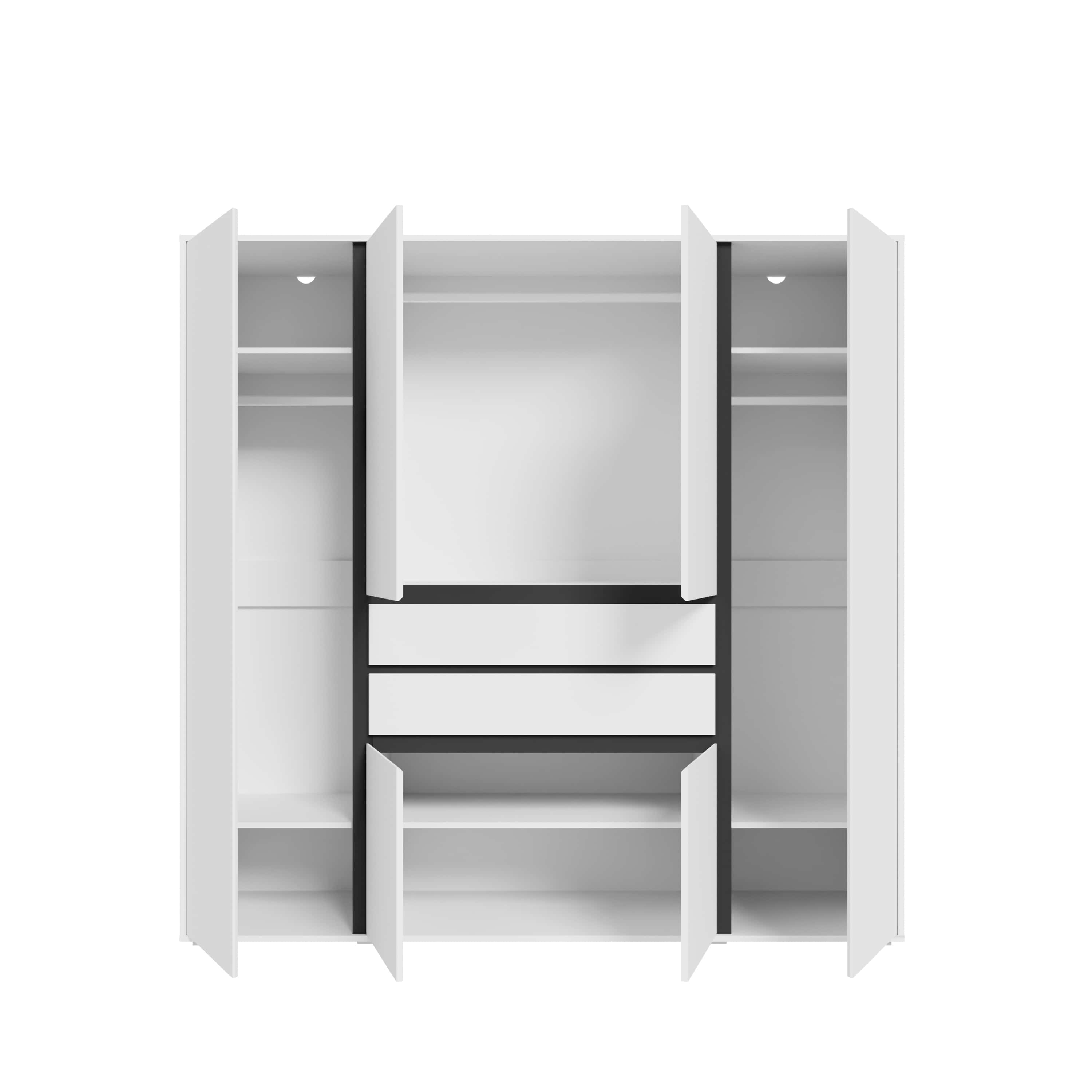 Falun Kleiderschrank 4-türig