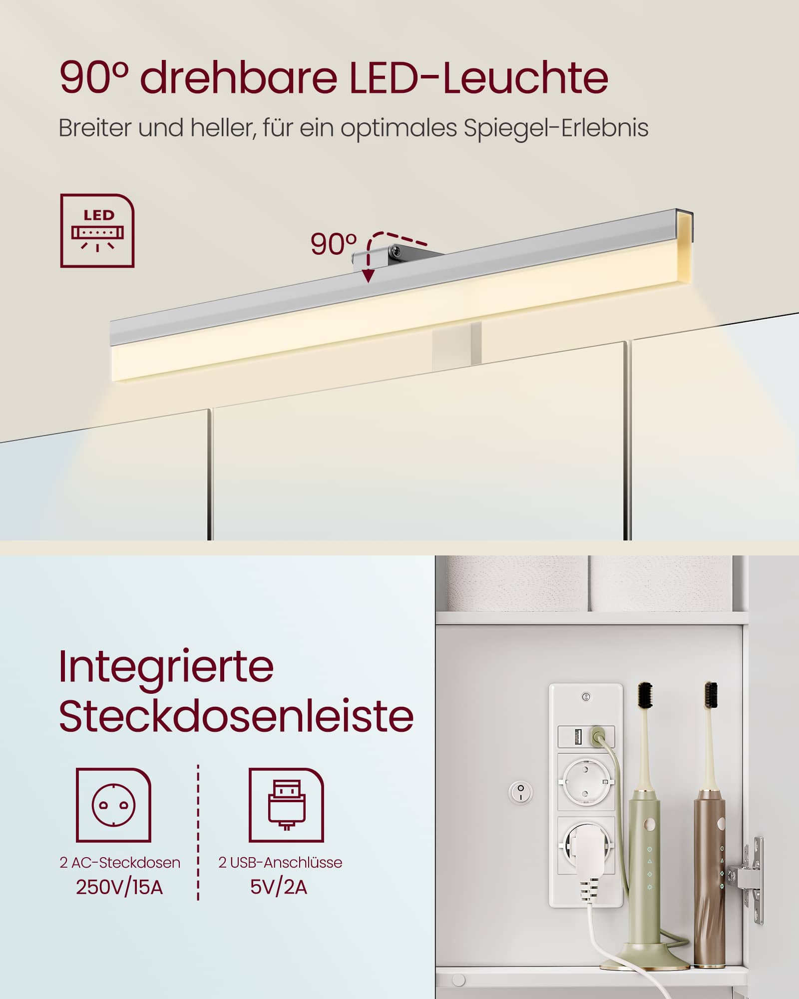 Badezimmerschrank mit 3 Türen 16,5 x 90 x 75 cm wolkenweiß Badezimmerschrank mit 3 Türen 16,5 x 90 x 75 cm wolkenweiß