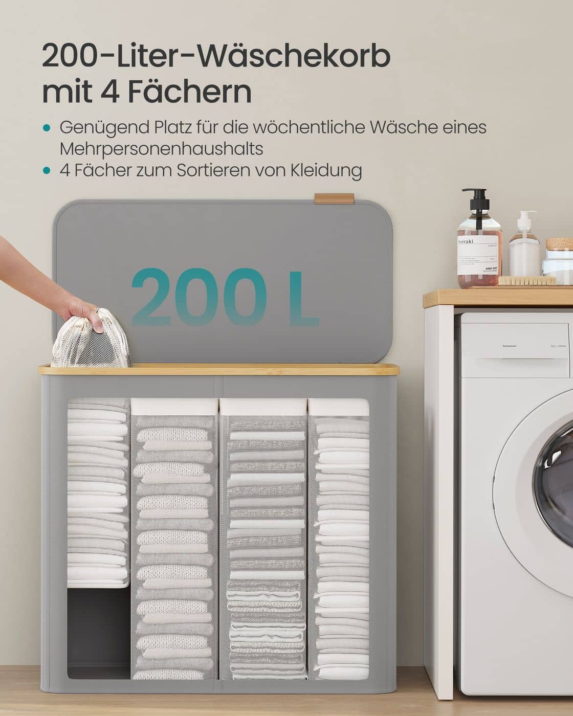 Wäschekorb mit Deckel