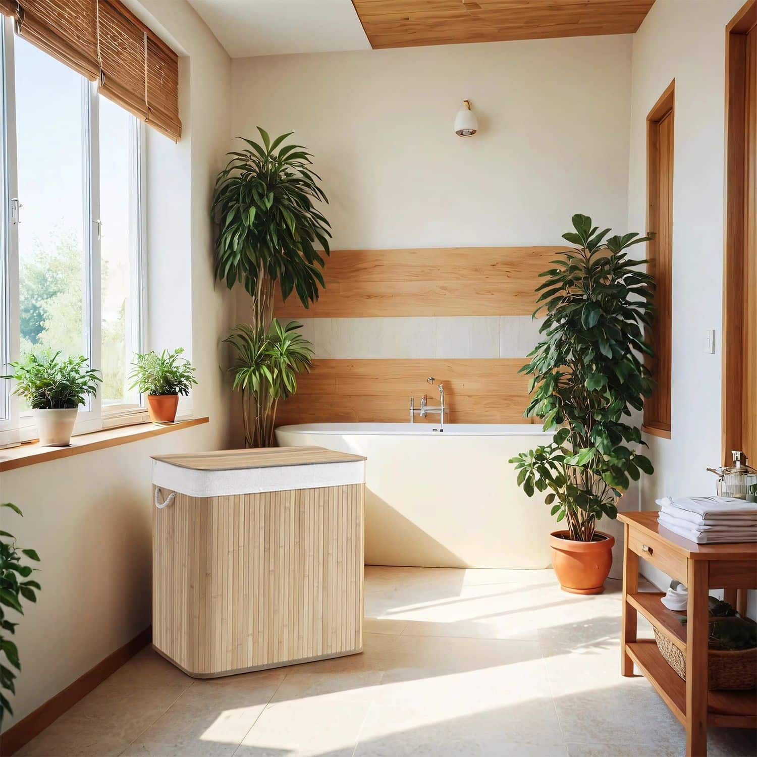 Wäschekorb, Wäschesammler 150 L, 3 Fächer Wäschekorb, Wäschesammler 150 L, 3 Fächer