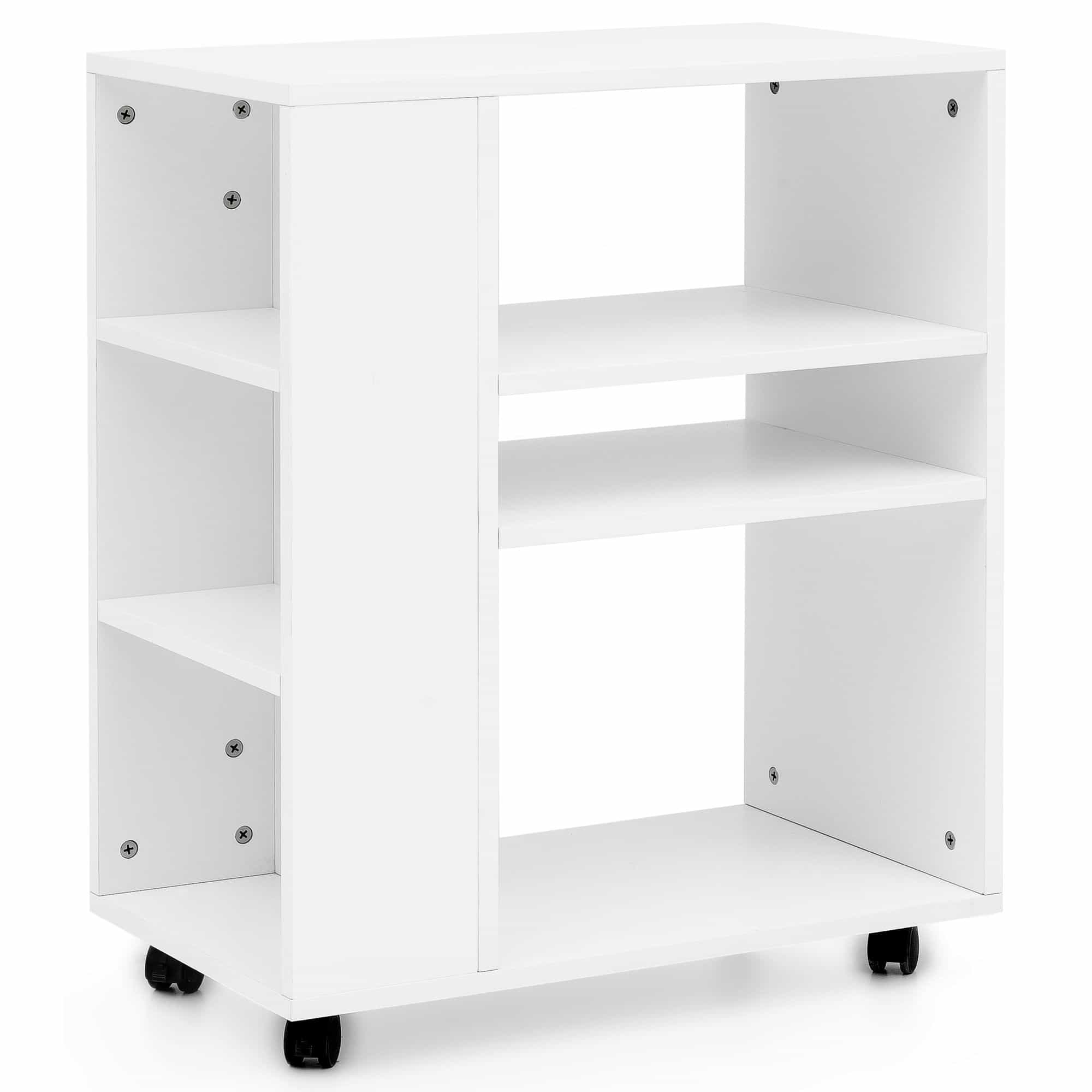 47463-WOHNLING-Regal-COUNT-60x35x75-cm-Weiss-WL5-69ohqr1EvTk6iJw Regal WL5.694 Weiß 60 x 75 x 35 cm Regalwagen mit Rollen Holz