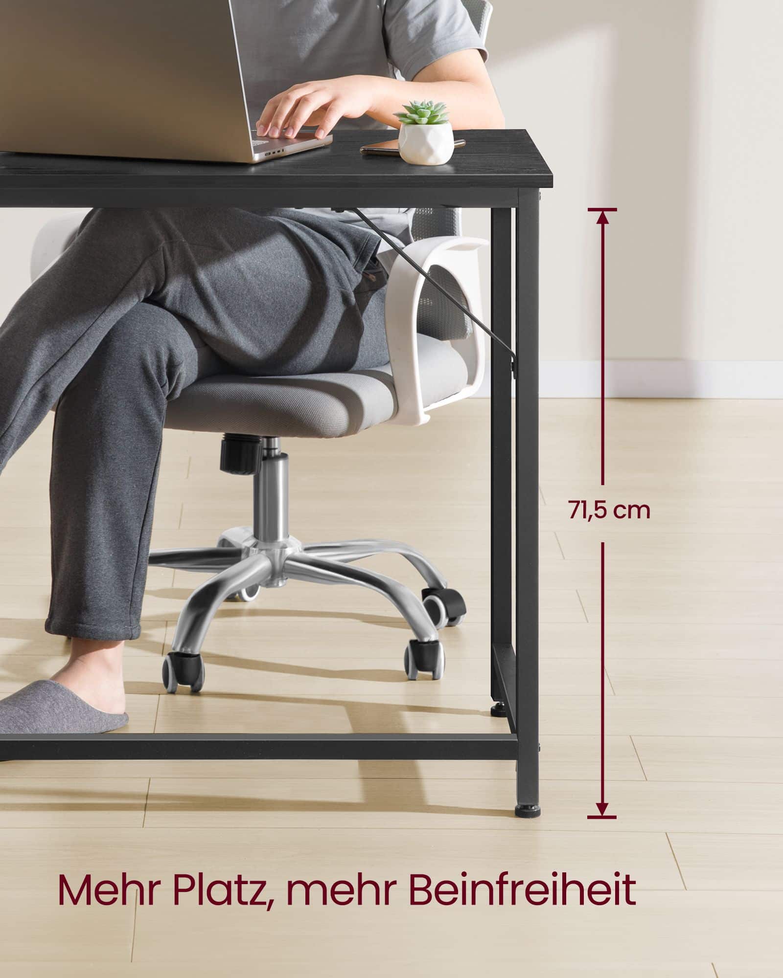 Schreibtisch mit Metallgestell 60 x 140 x 76 cm Schreibtisch mit Metallgestell 60 x 140 x 76 cm