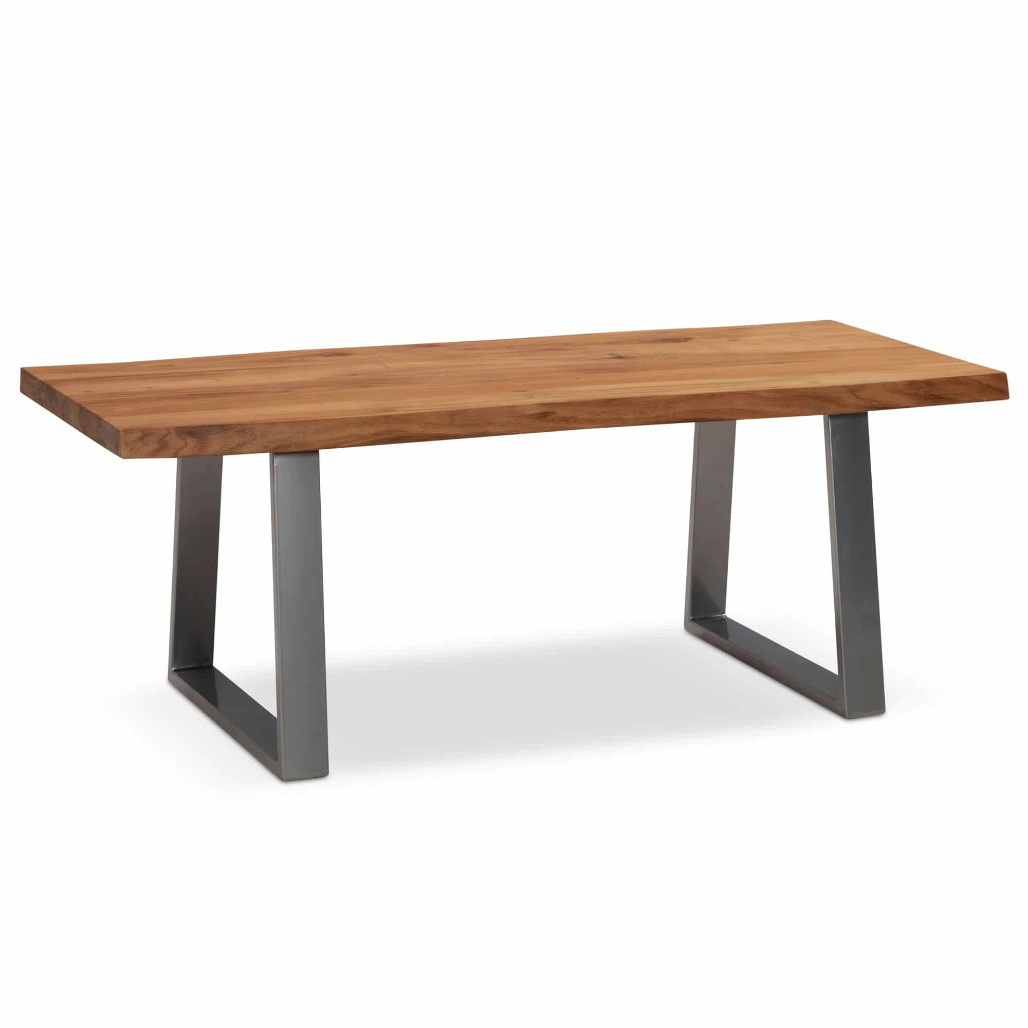 Couchtisch 120x60x46 cm Akazie Massivholz / Metall Baumkante Couchtisch 120x60x46 cm Akazie Massivholz / Metall Baumkante