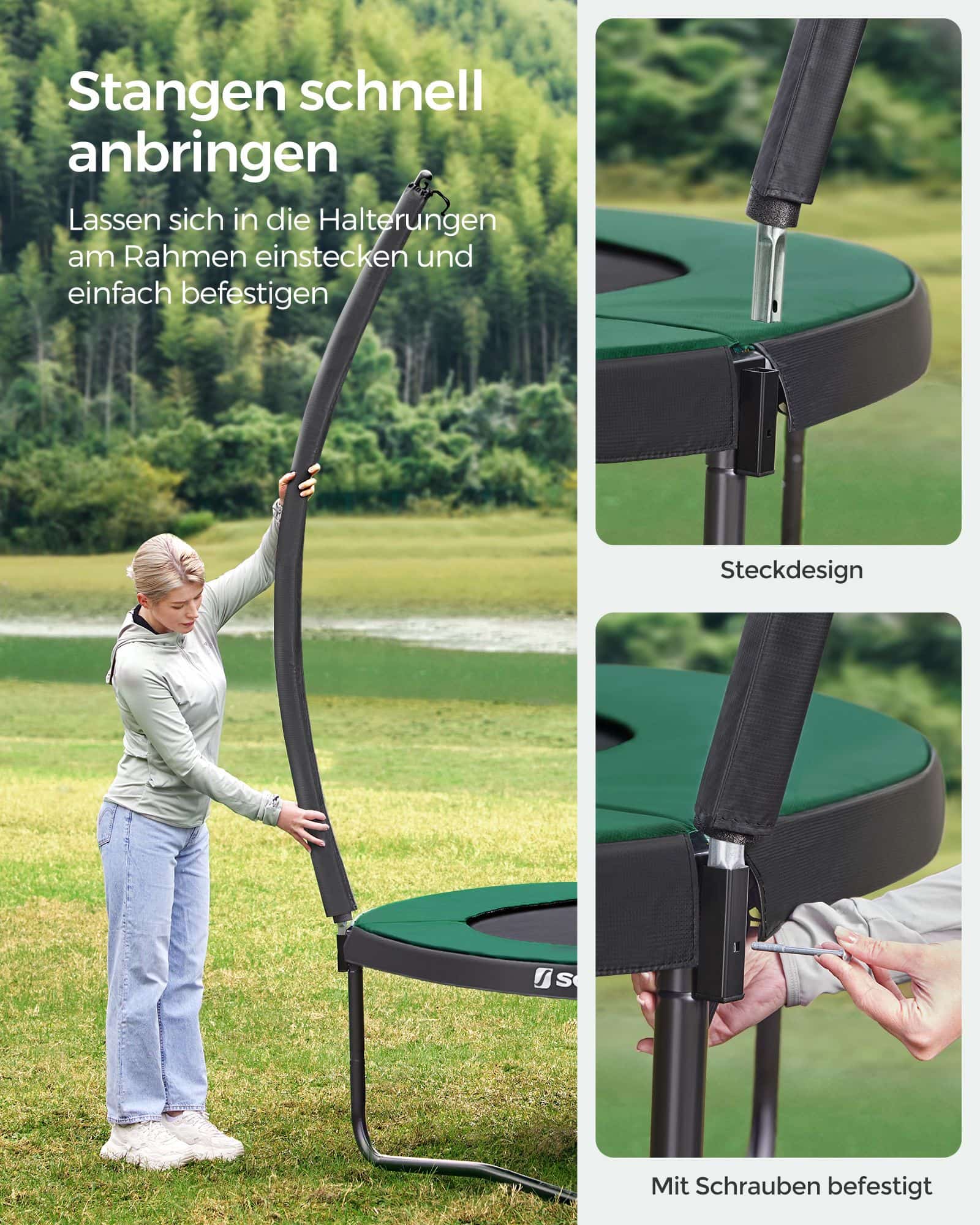Trampolin schwarz-dunkelgrün-B34STR122C01 Trampolin schwarz-dunkelgrün-B34STR122C01