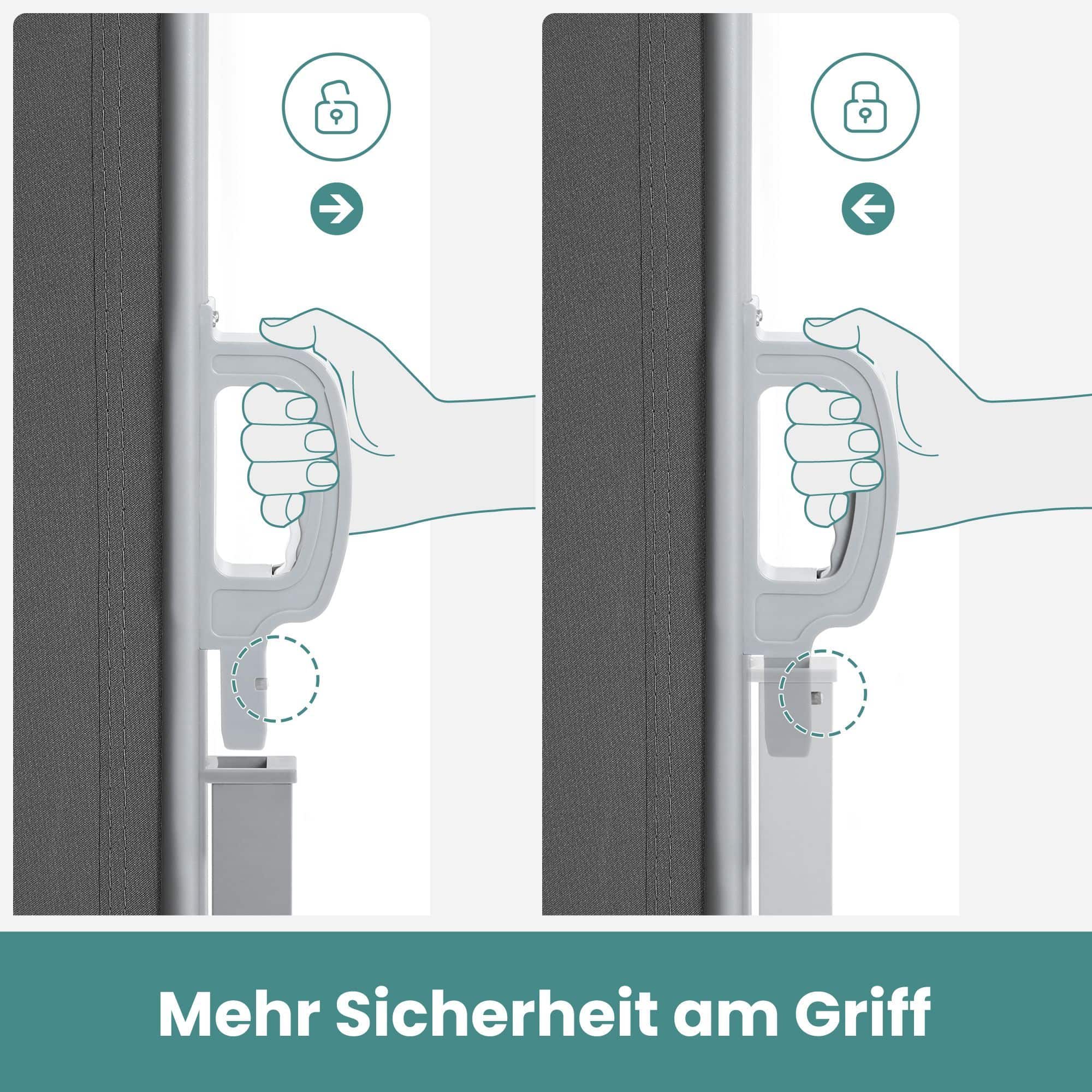 Seitenmarkise mit Stahl-Kasten, rostbeständig, ausziehbar Seitenmarkise mit Stahl-Kasten, rostbeständig, ausziehbar