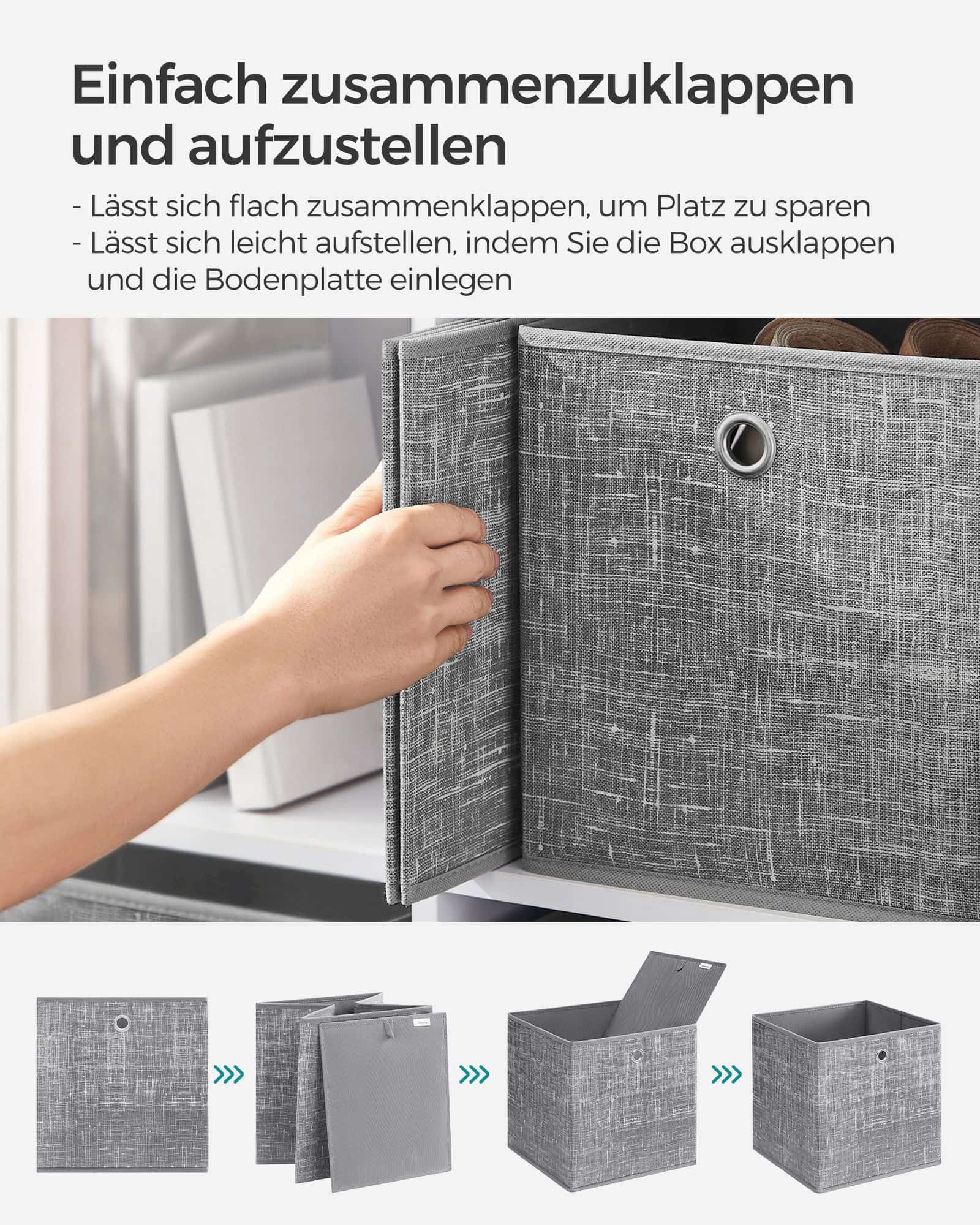 Aufbewahrungsbox 33cm 6er-Set grau meliert-B34RFB033G01 Aufbewahrungsbox 33cm 6er-Set grau meliert-B34RFB033G01