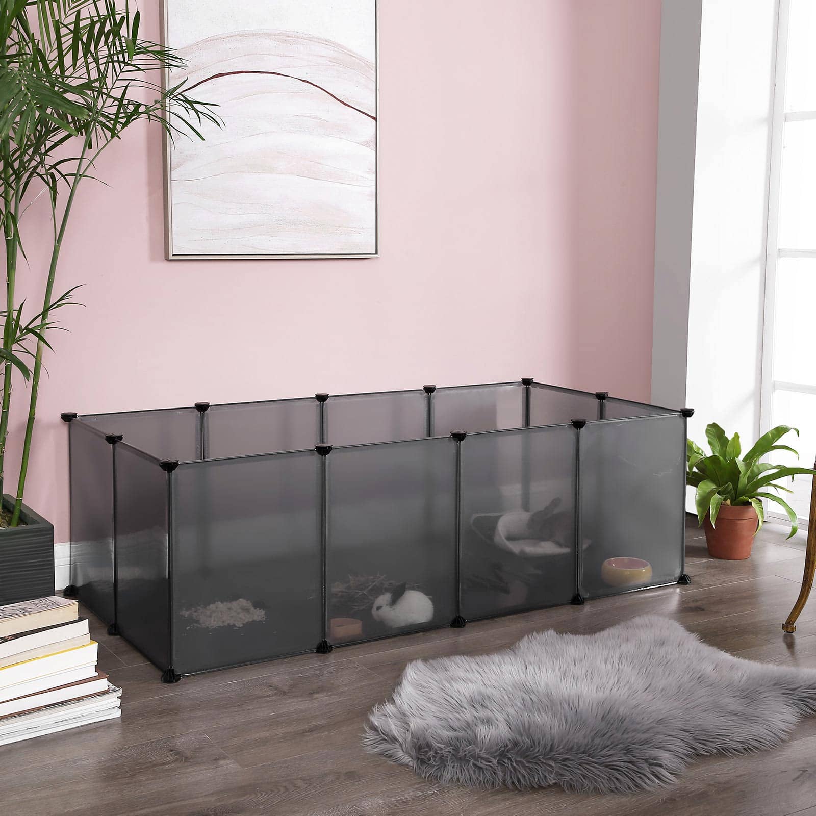 Freigehege aus Kunststoff Grau-LPC002G01 Freigehege aus Kunststoff Grau-LPC002G01