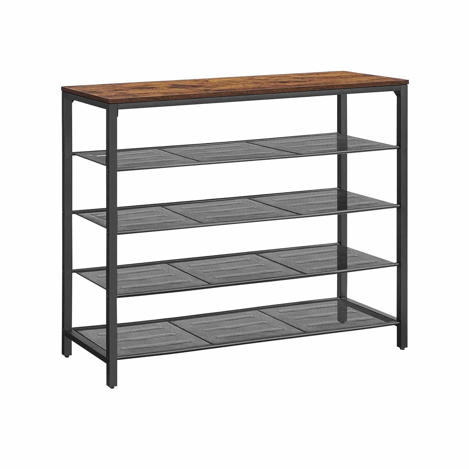 Schuhablage mit 4 Gitterebenen und großzügiger Oberfläche für Taschen