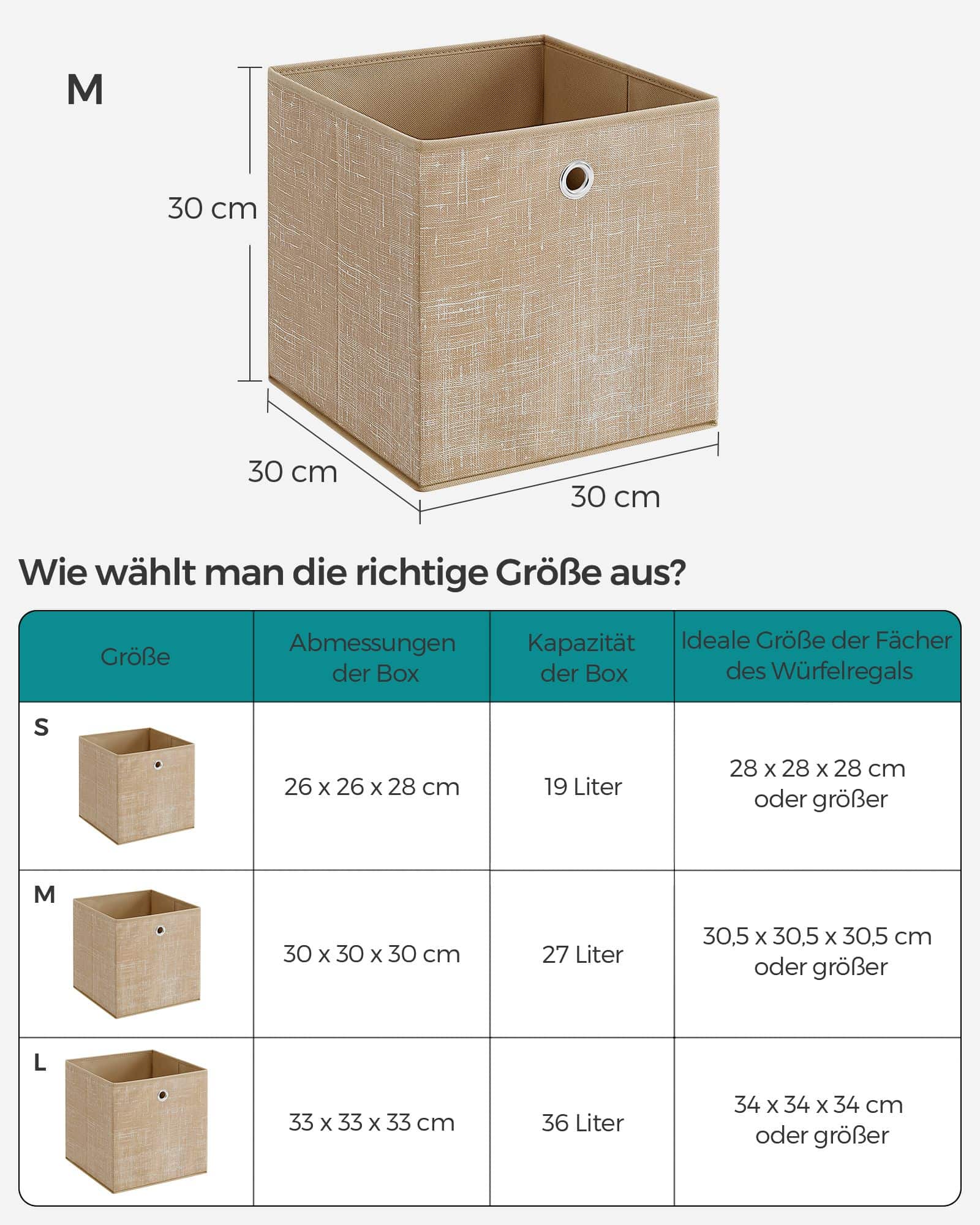 Aufbewahrungsbox 6er Set sandbeige-RFB006K03 Aufbewahrungsbox 6er Set sandbeige-RFB006K03