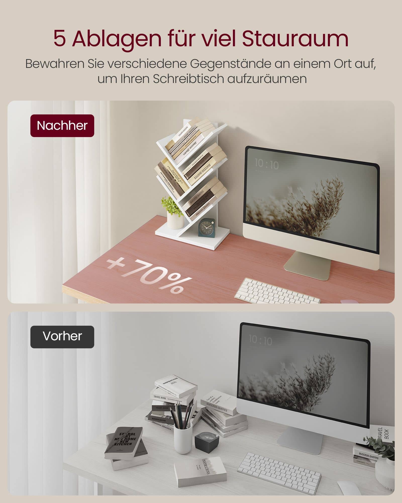 Bücherregal Baumform platzsparend wolkenweiß Bücherregal Baumform platzsparend wolkenweiß