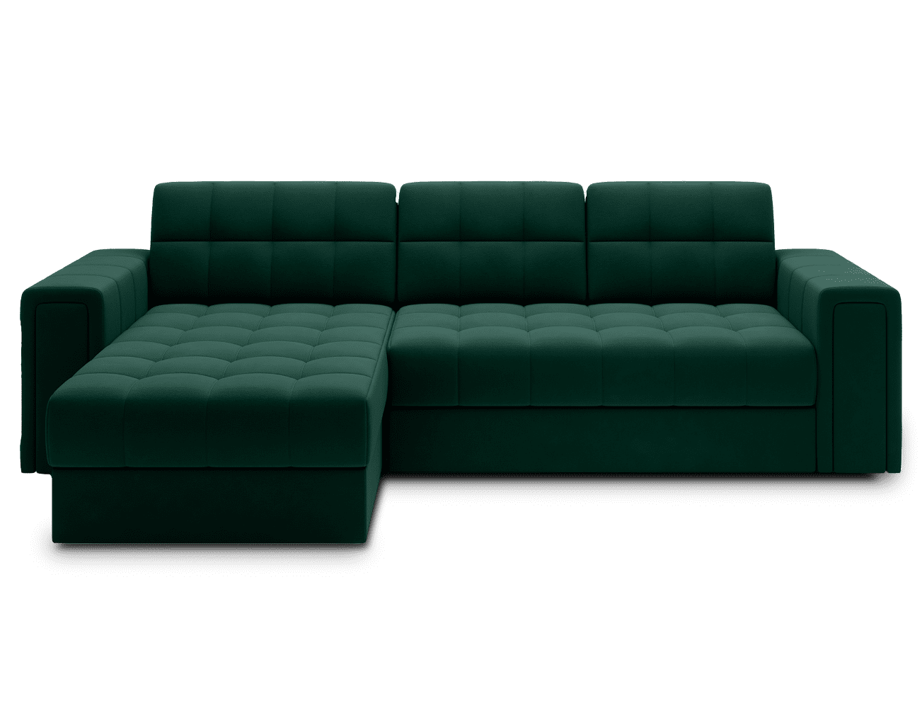 Ecksofa Blenvi Dunkelgrün mit Schlaffunktion & Bettkasten | Luckso | Eltap | beidseitig montierbar Ecksofa Blenvi Dunkelgrün mit Schlaffunktion & Bettkasten | Luckso | Eltap | beidseitig montierbar