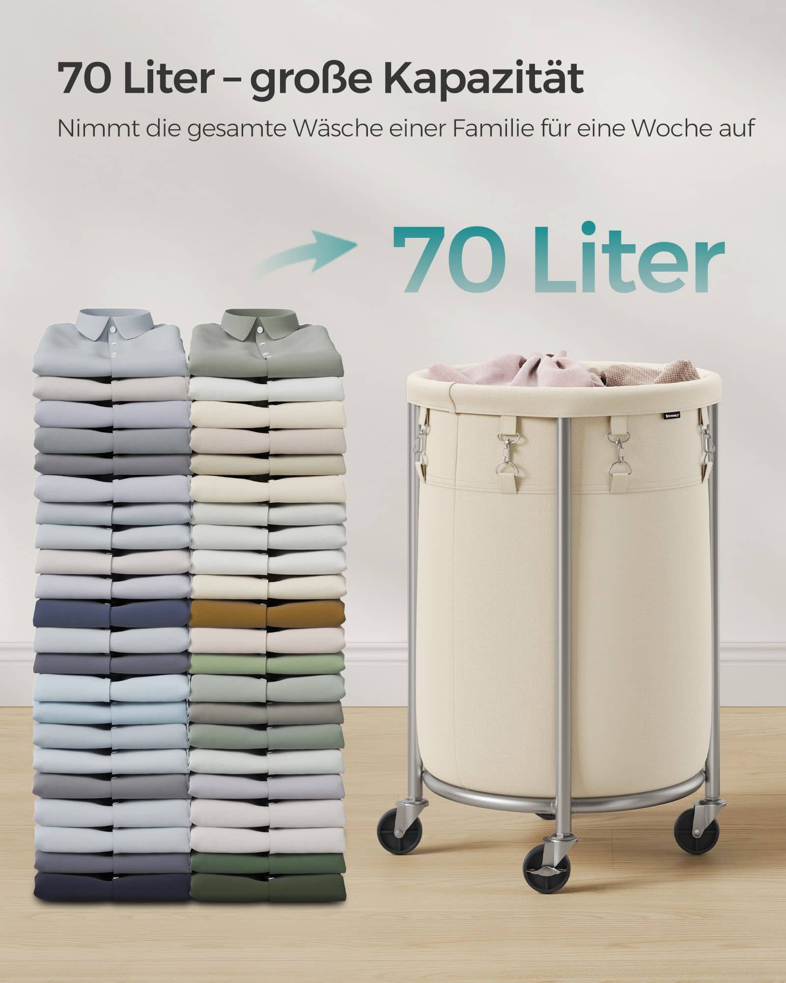 Wäschekorb mit Rollen Wäschekorb mit Rollen