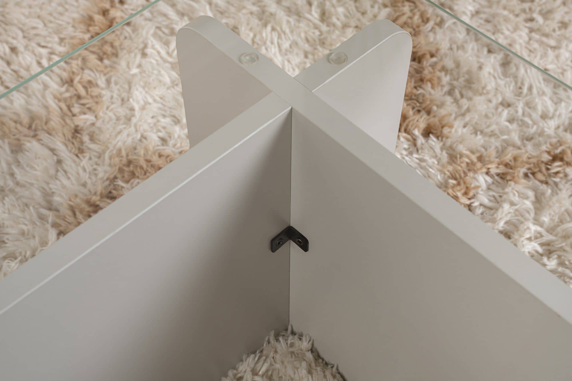 Flavio - Holz, Glas - Couchtisch