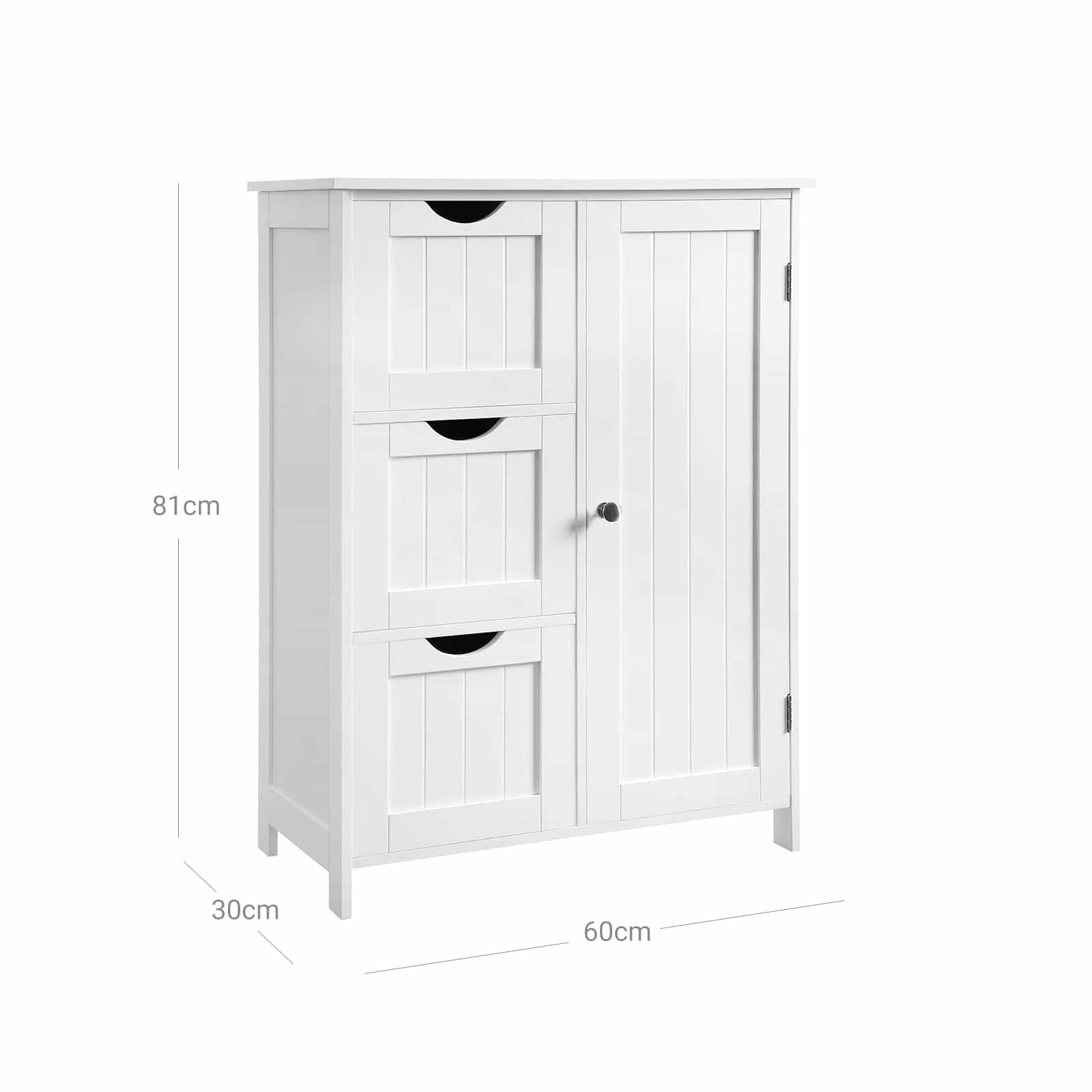 Schrank mit 3 großen Schubladen-B34BBC49WT Schrank mit 3 großen Schubladen-B34BBC49WT