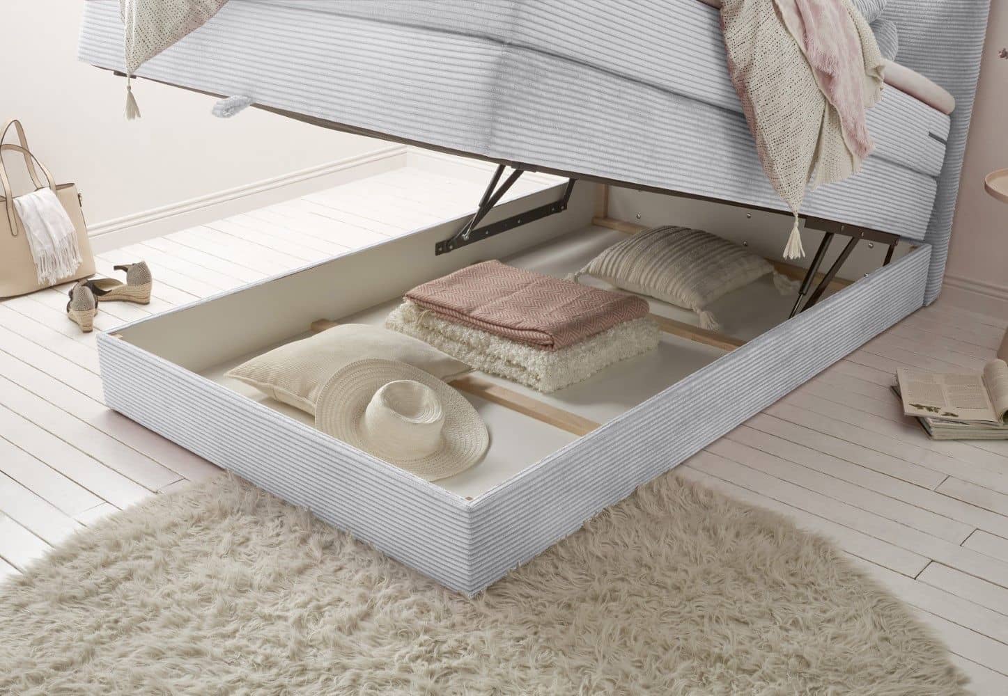 Boxspringbett Luzern Breitcord Zoom von ED Exciting Design