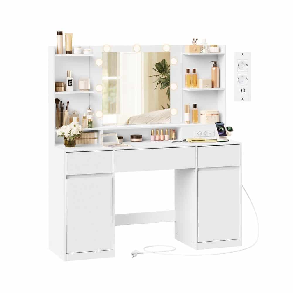 Kailyn Schminktisch mit Spiegel und LED Beleuchtung